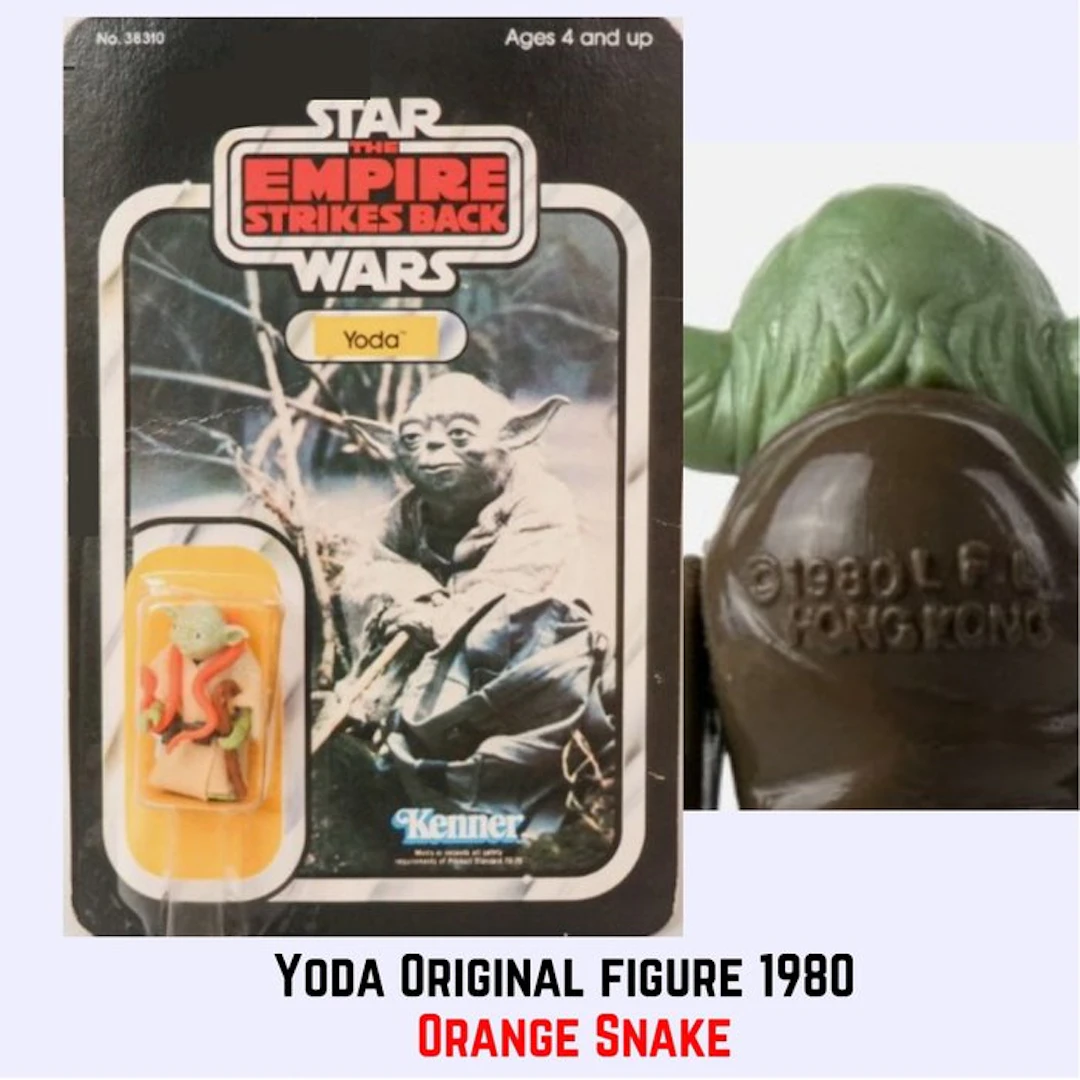 Kenner - Action figure Star Wars 1980 Yoda Orange Snake...