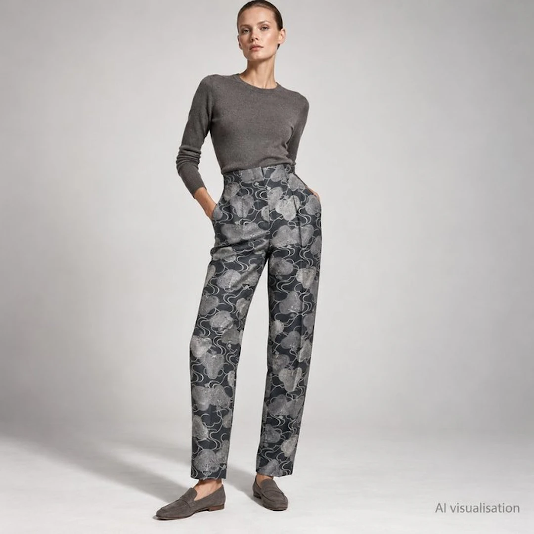 Giorgio Armani – New!- Runway jacquard pants– size 42IT...