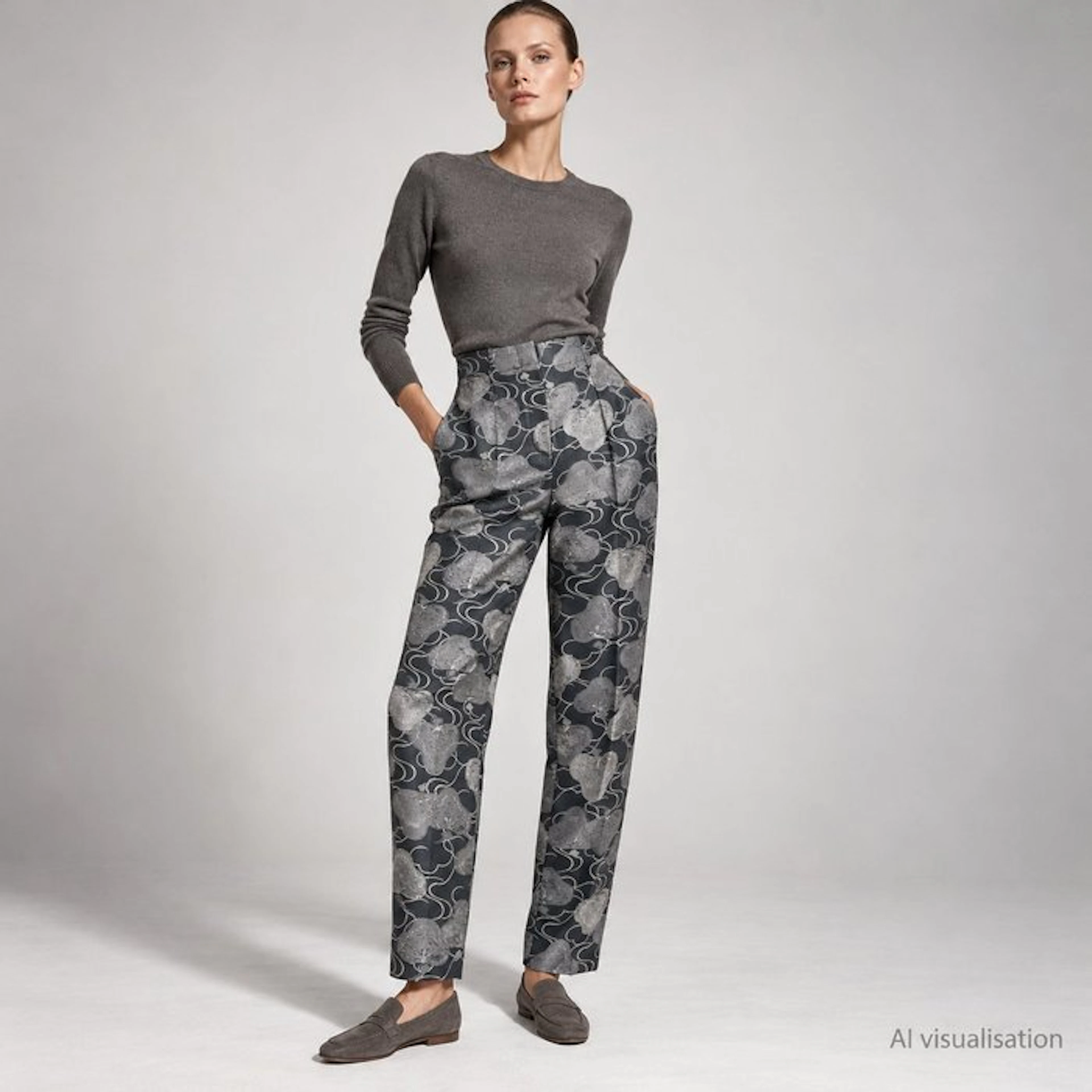 Giorgio Armani – New!- Runway jacquard pants– size 42IT...