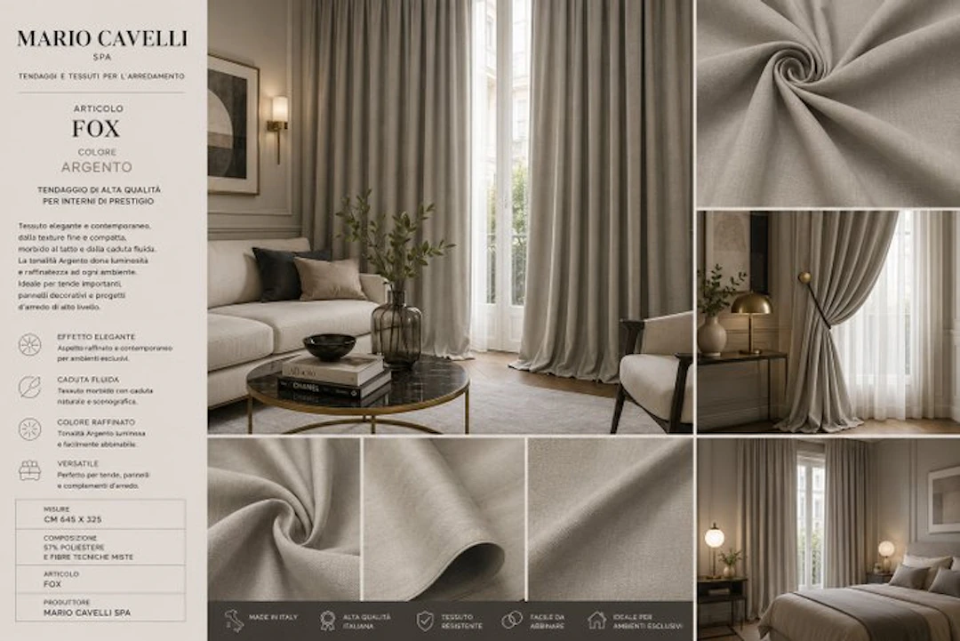 Mario Cavelli Fox Elegante Tendaggio Modern Luxury cm 330...