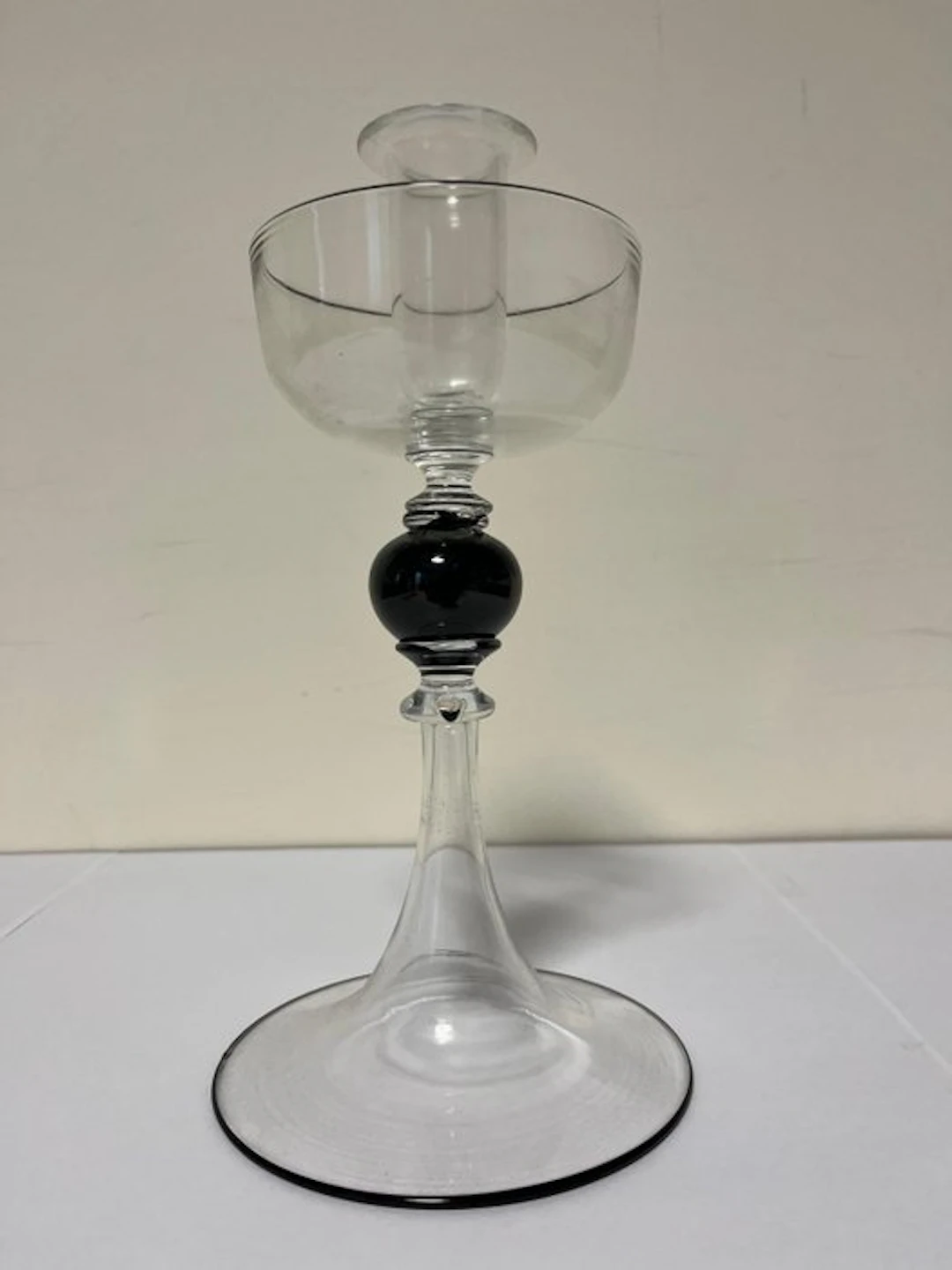 Carlo Nason - Candlestick - Glass - BLACK BALL
