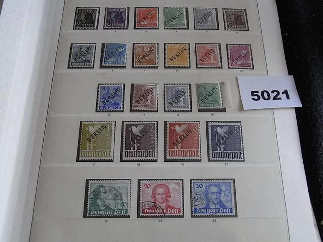 Berlin 1948/1956 - Nearly complete collection on sheets