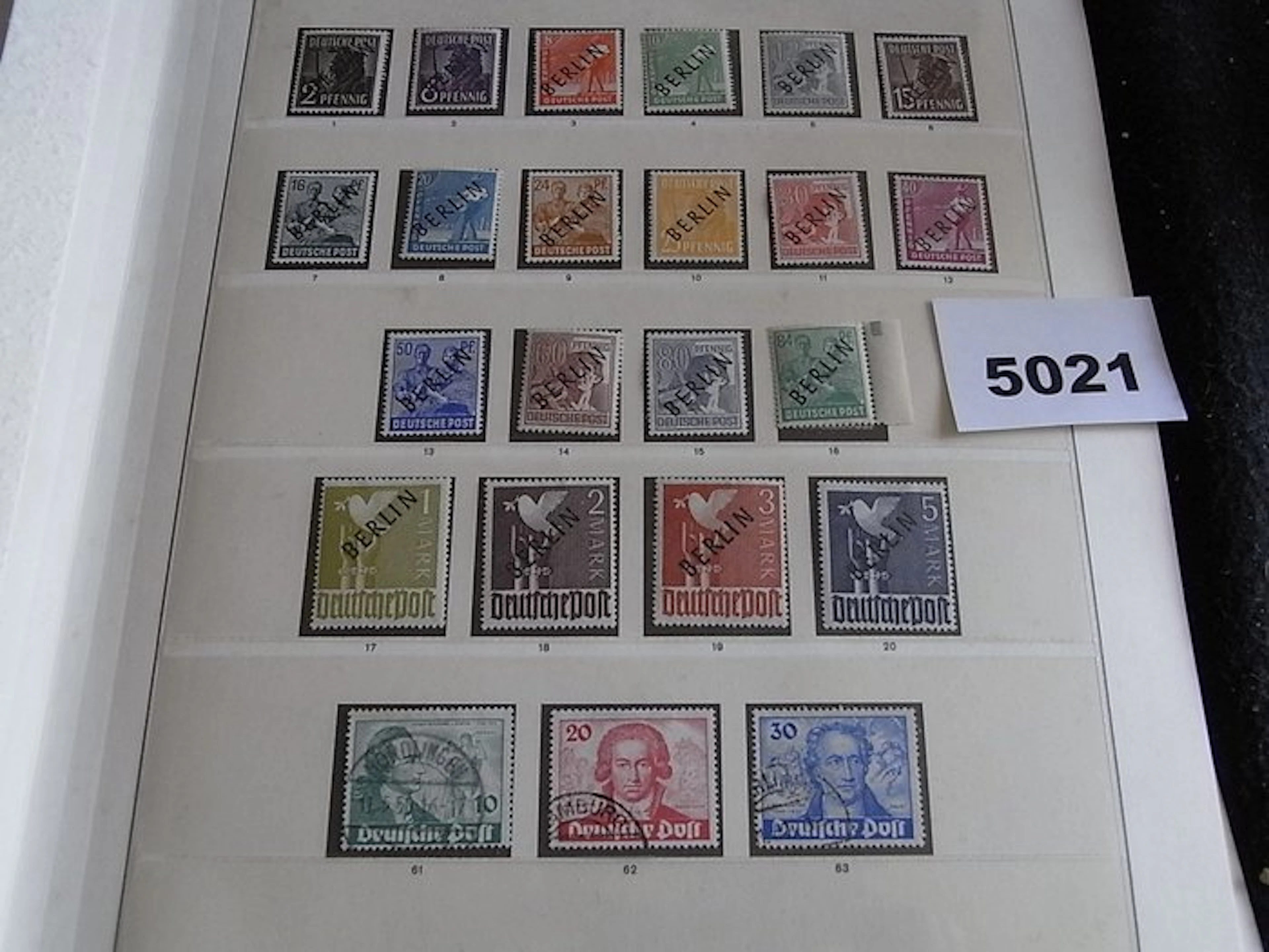 Berlin 1948/1956 - Nearly complete collection on sheets