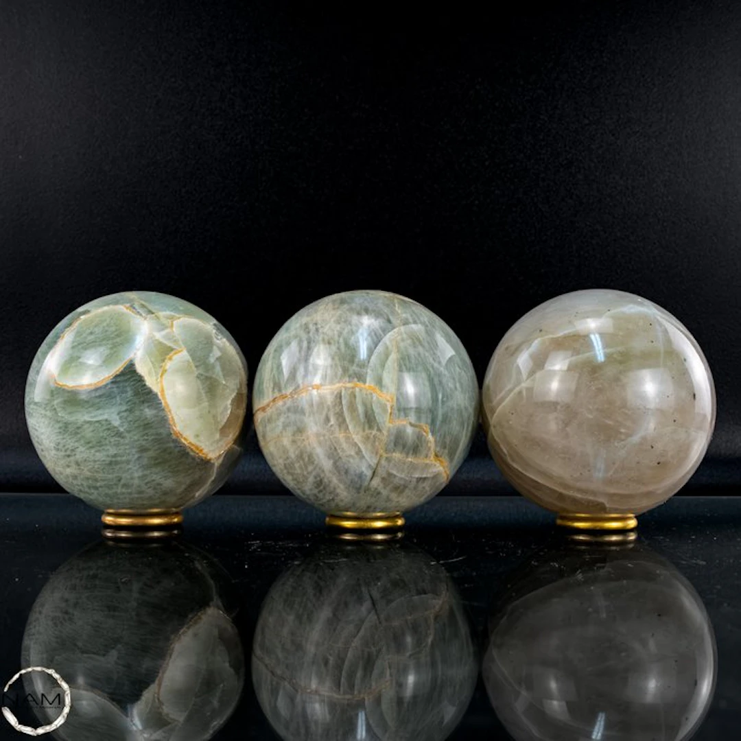 Exclusive Garnierite (Green Moonstone) Ball set from Madagascar- 1874.17