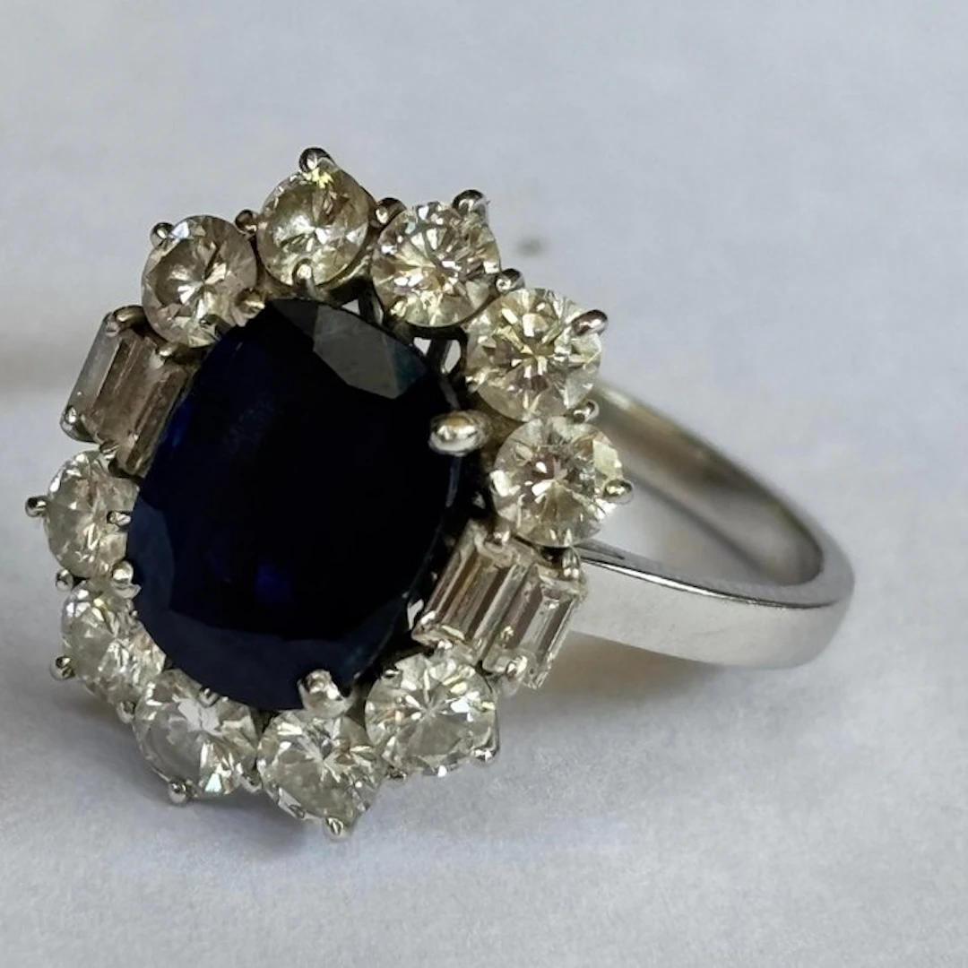 Ring - 18 kt. White gold - Diamond