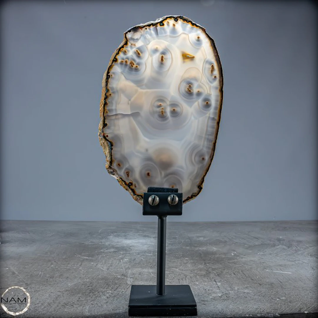 Natural Agate Disc on Stand- 791.91 g