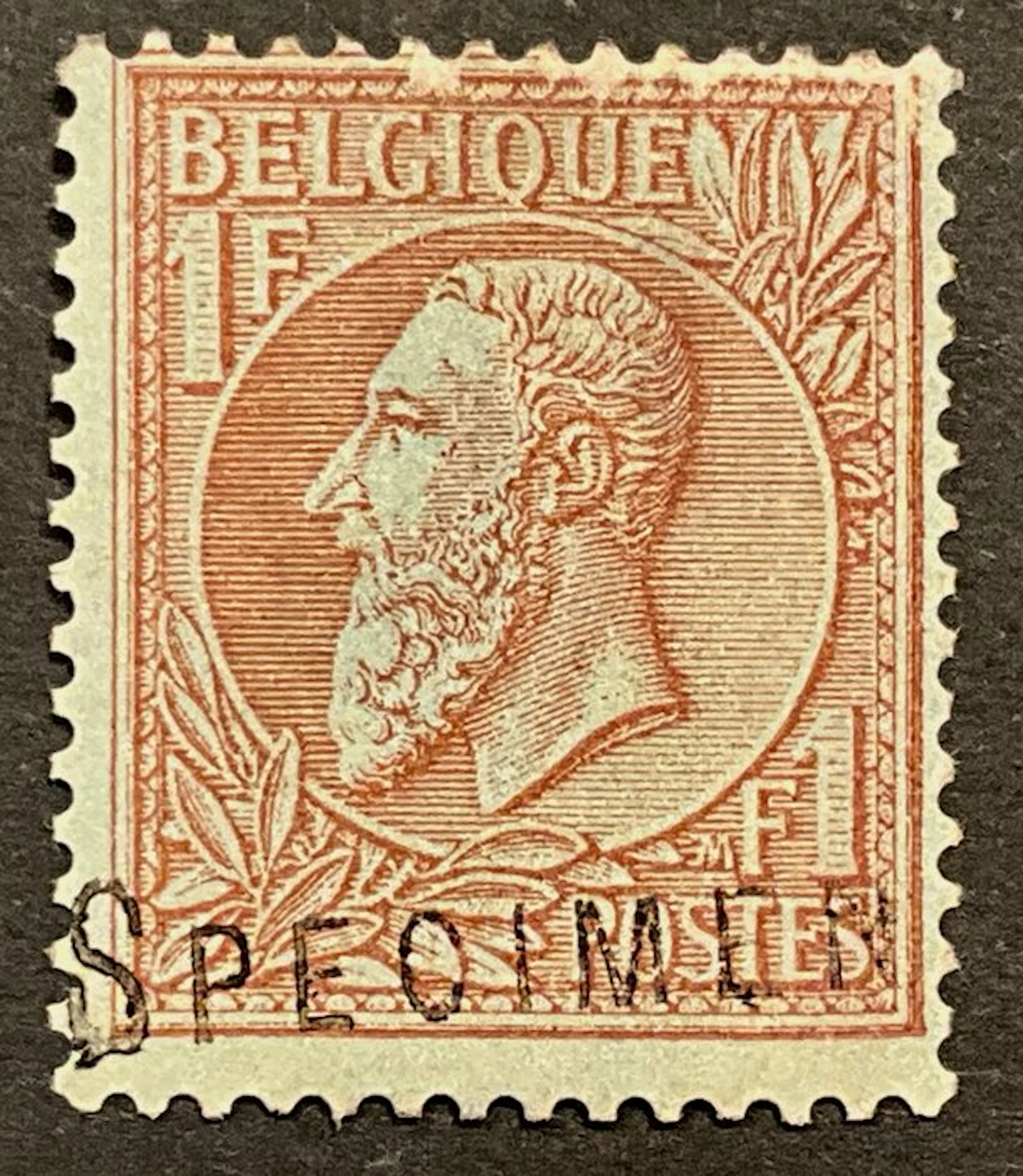 Belgium 1884/1891 - Leopold I New Types - 1fr Red-brown...