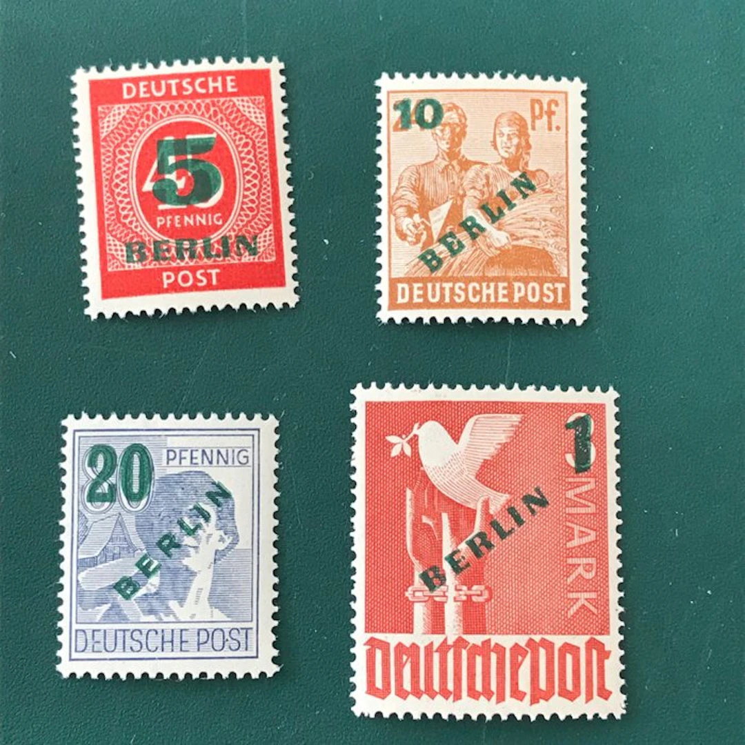 Berlin 1949 - Green overprint - MNH - Michel 64/67