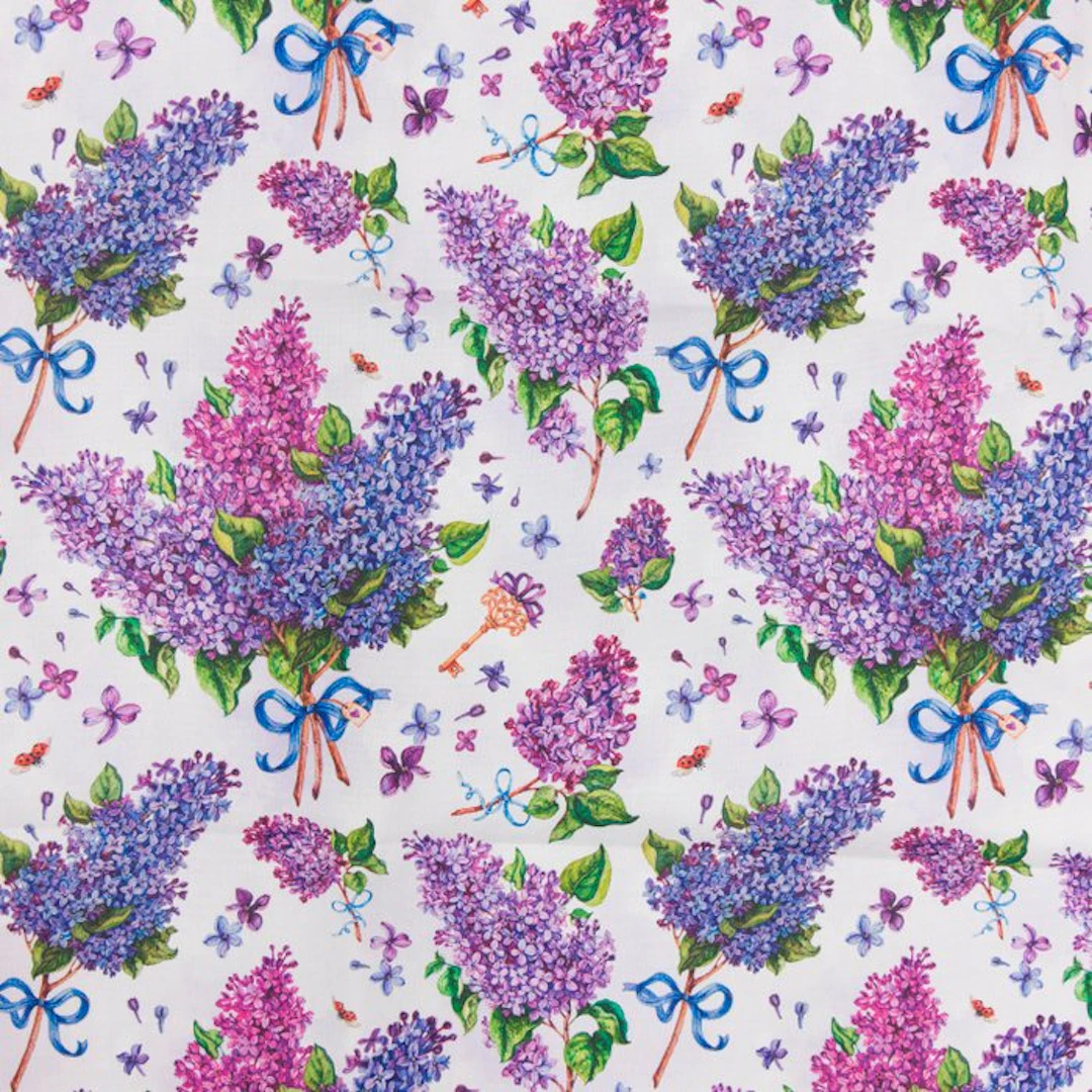 BA265 - Decorative Lilac Fabric and Ribbons - Romantic...