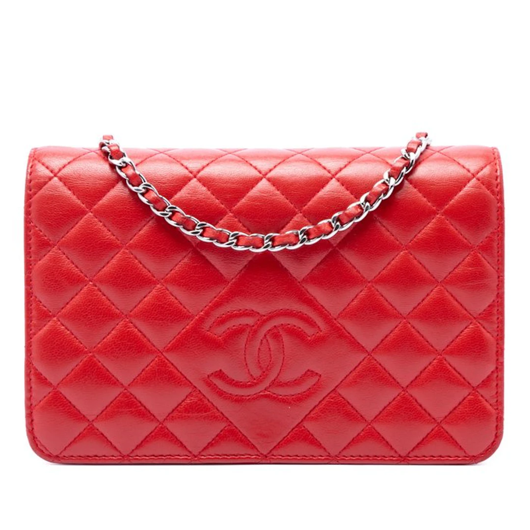 Chanel - Stitched CC Quilted Lambskin Wallet on Chain - no reserve - Bag