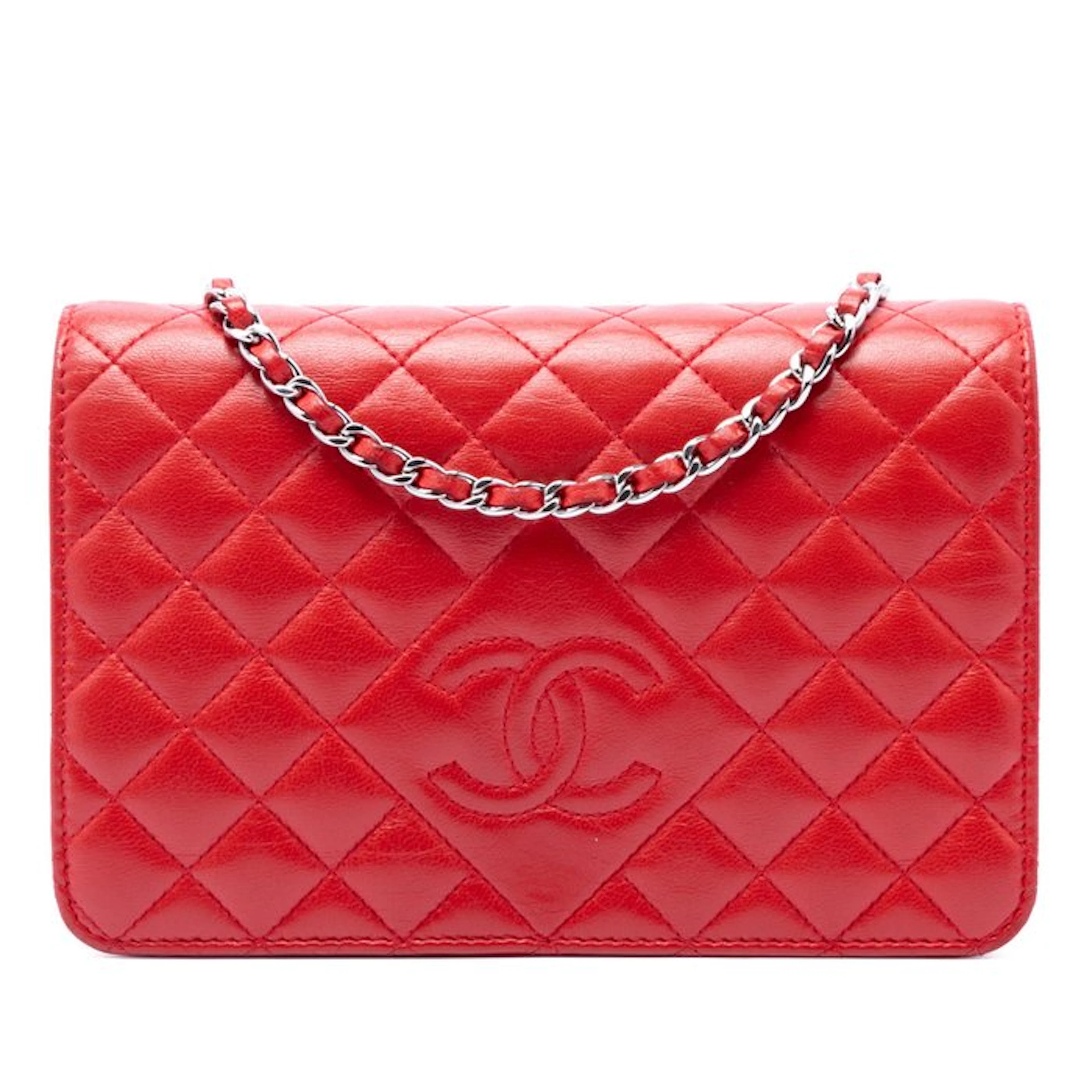 Chanel - Stitched CC Quilted Lambskin Wallet on Chain - no reserve - Bag