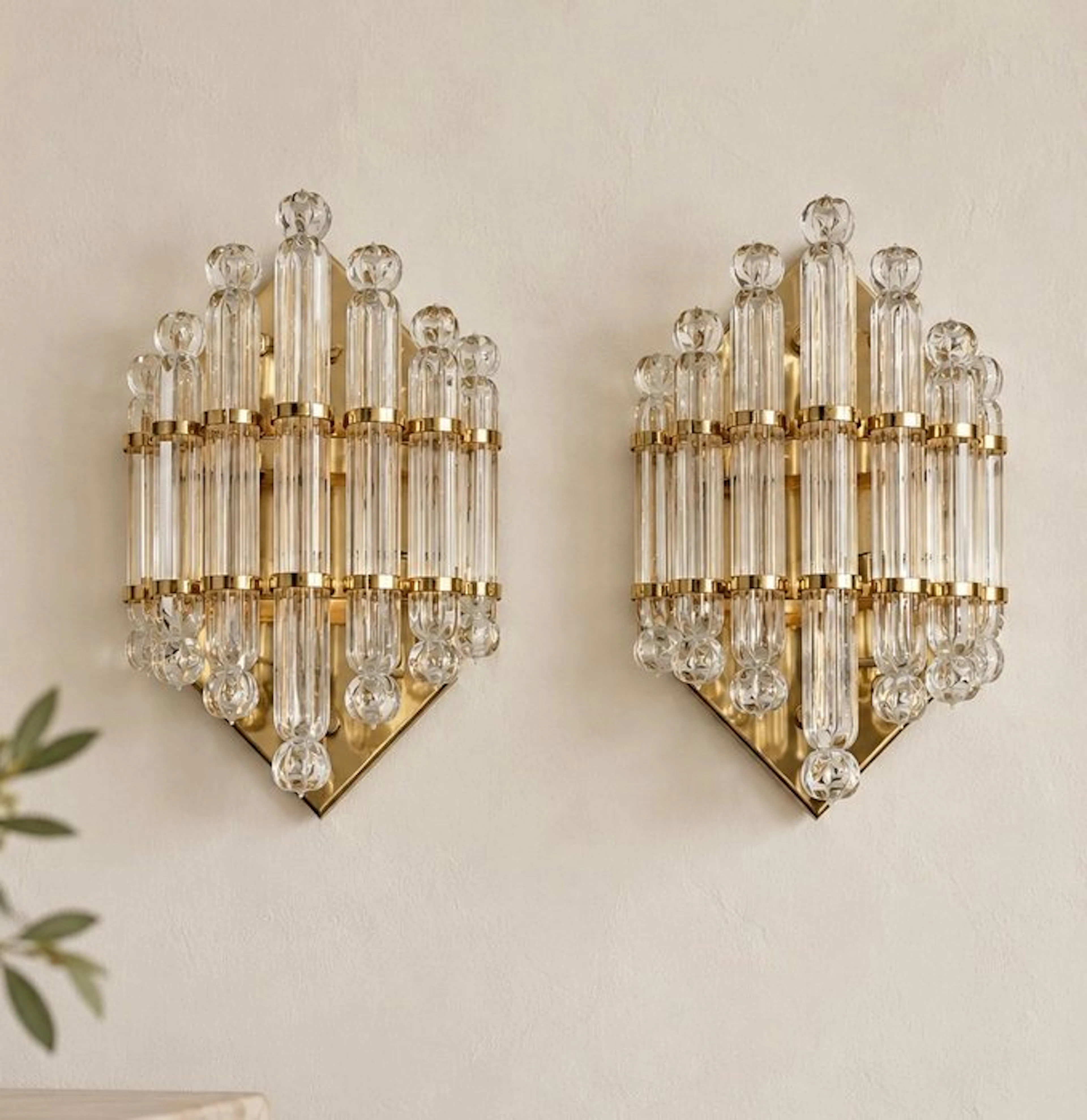 Honsel Leuchten - Wall lamp (2) - Crystal, Aluminium