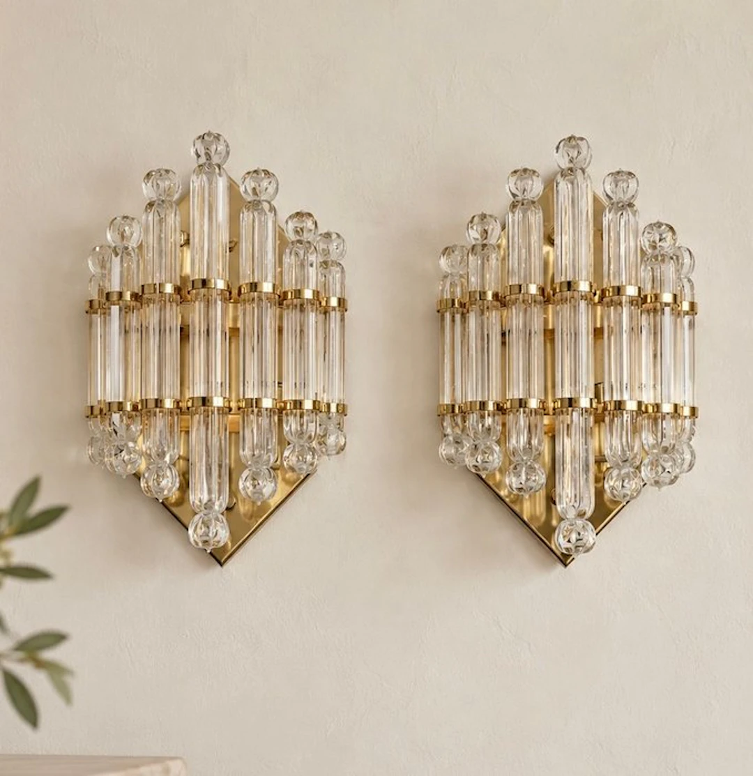 Honsel Leuchten - Wall lamp (2) - Crystal, Aluminium