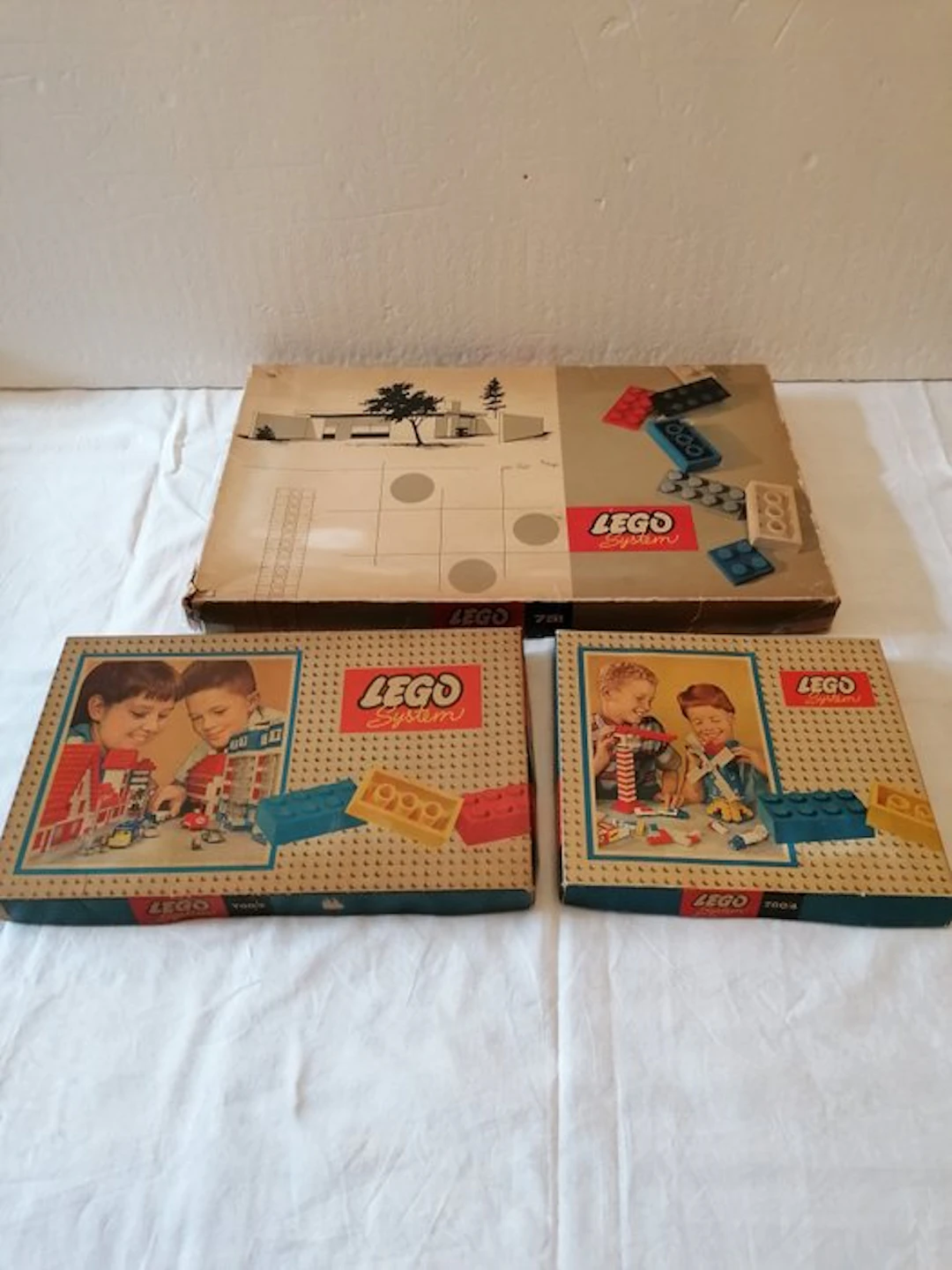 LEGO Set - Classic - 7004, 7005, 751, lege dozen.