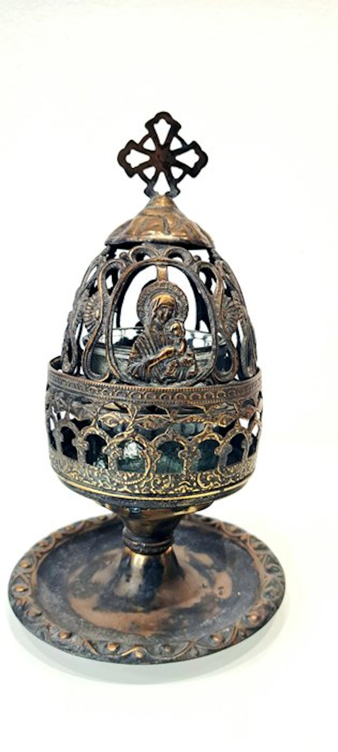 Candlestick Byzantine Style - Bronze - Vigil lamp (Kandili)
