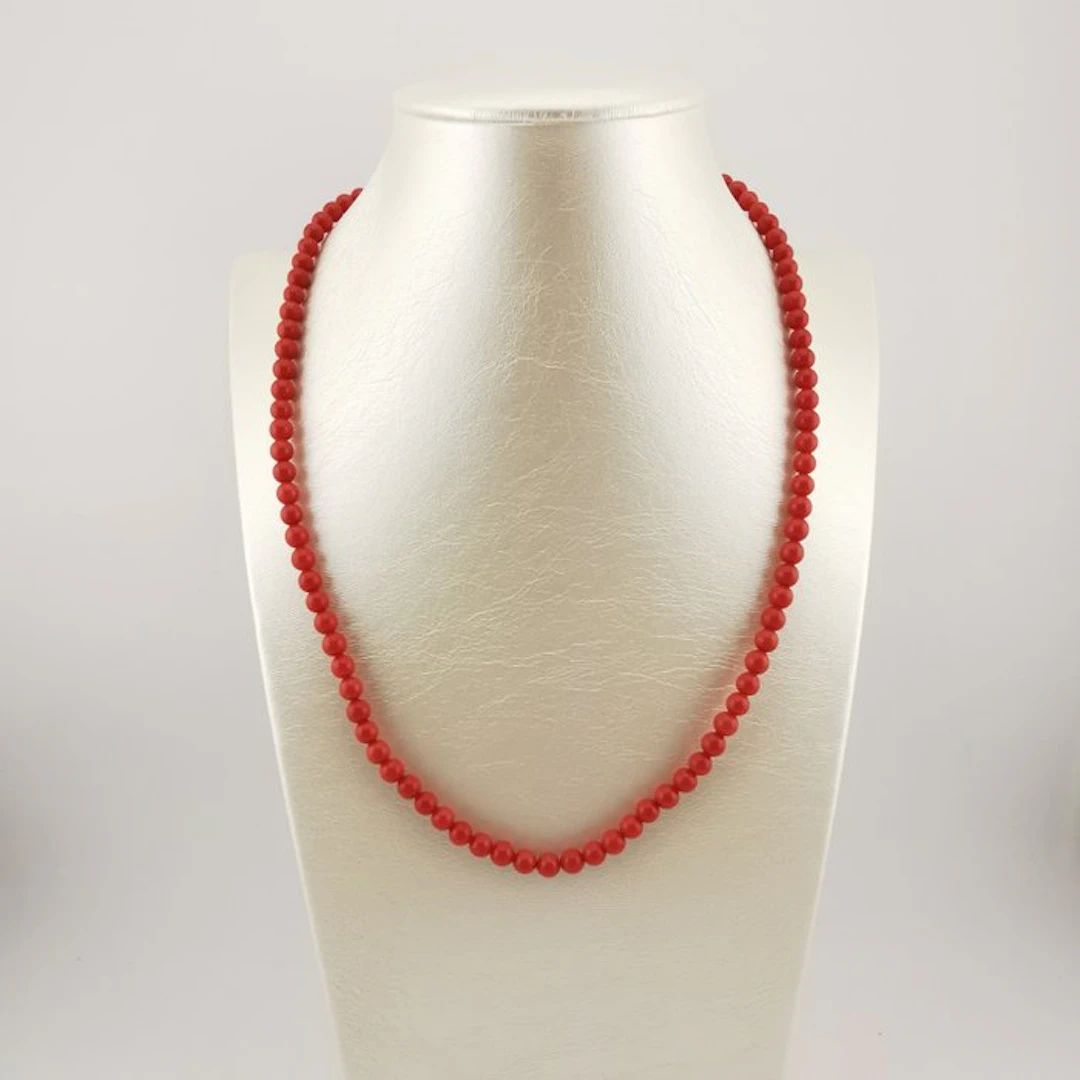 Coral - 18 kt. - Yellow gold - Necklace - Italian craftsmanship