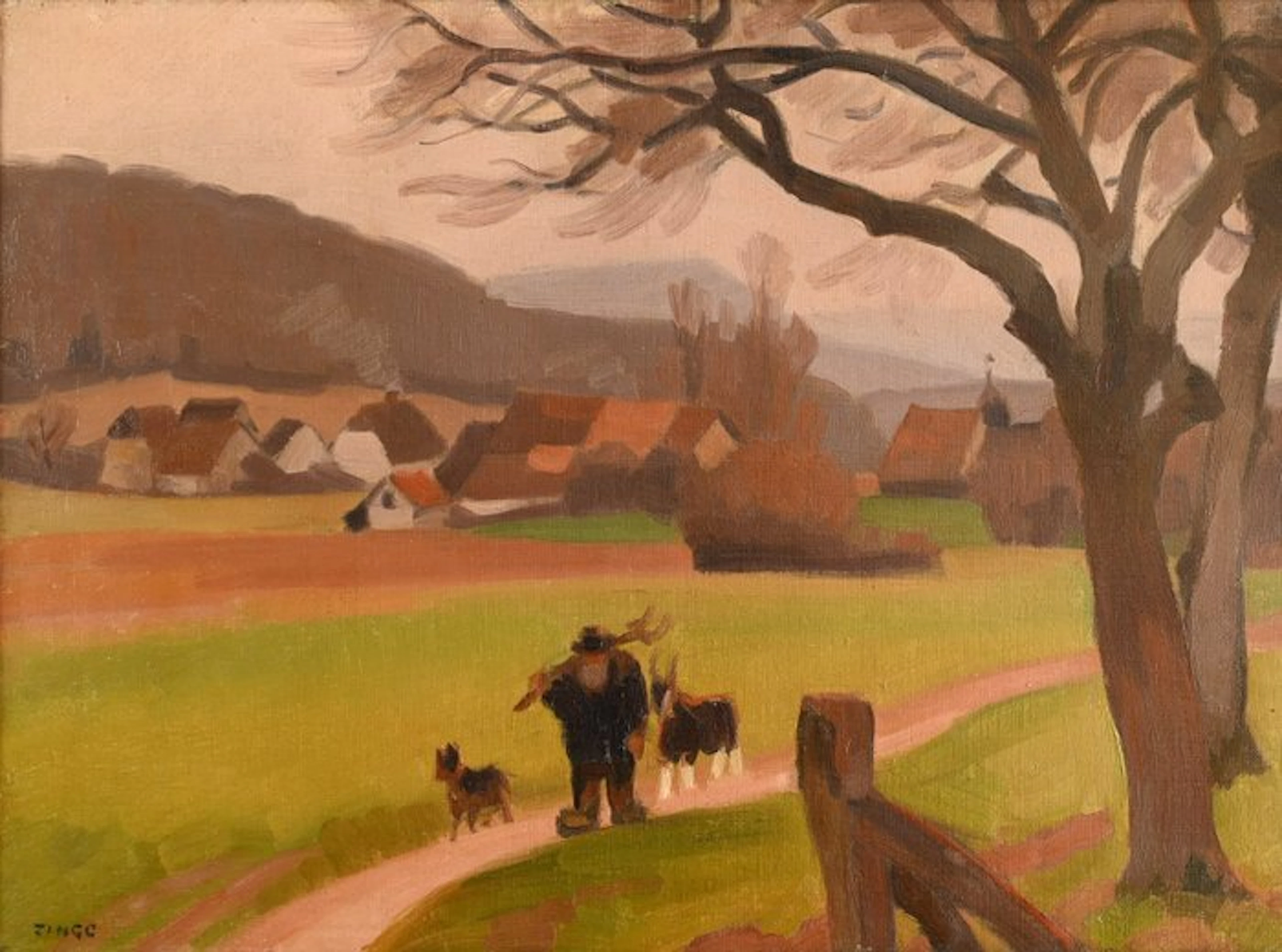 Jules Emile Zingg (1882-1942) - Paysage de Franche-Comté