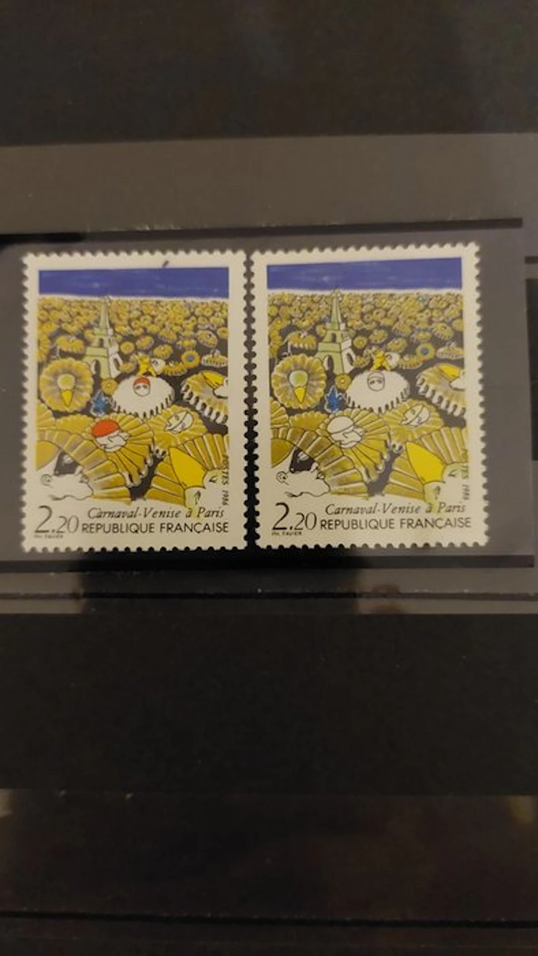 France 1986/1986 - Stamp variety 2395 without the red and gold colors