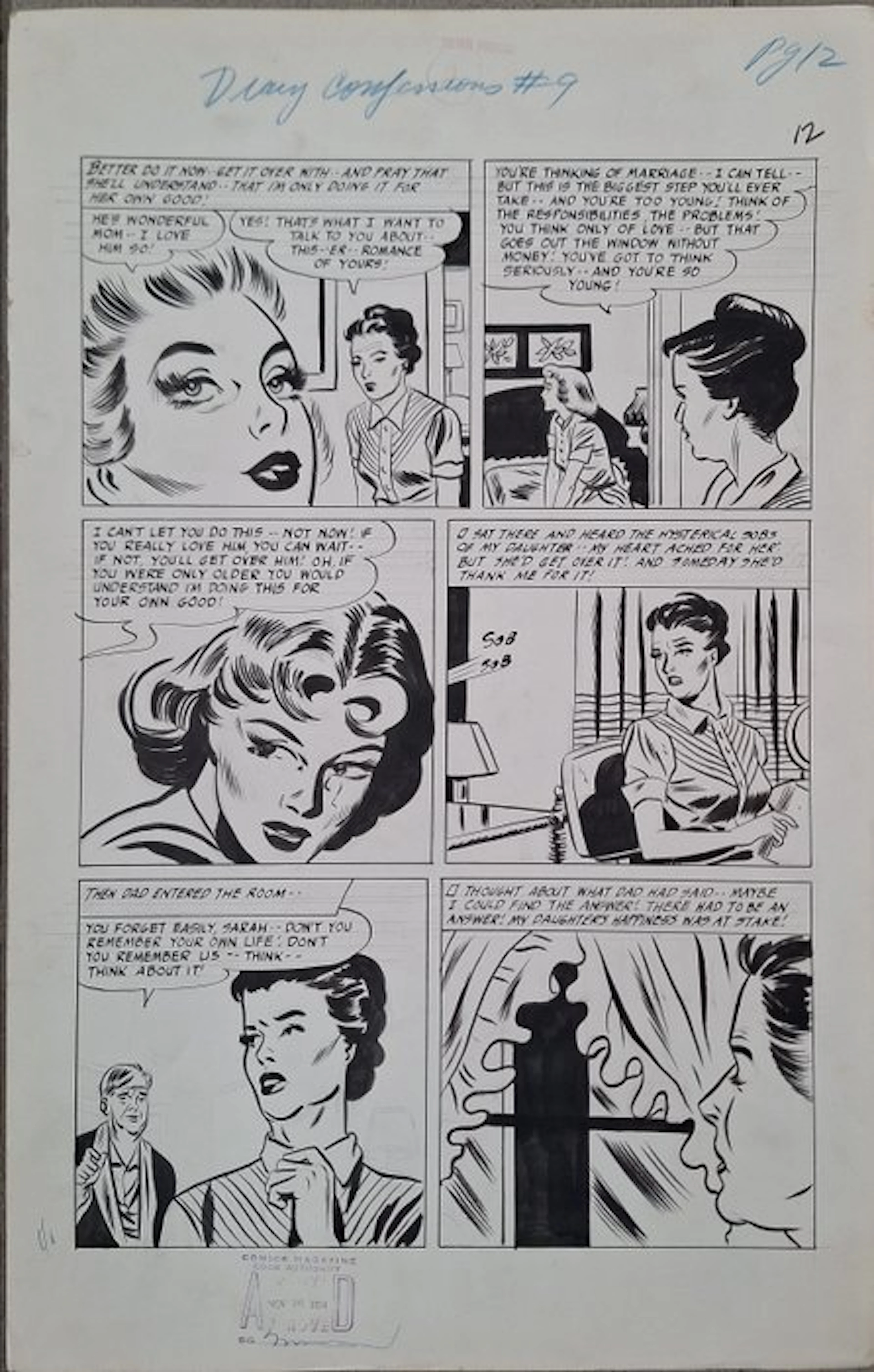 Eugene Hughes - 1 Original drawing - Titel serie: Diary...