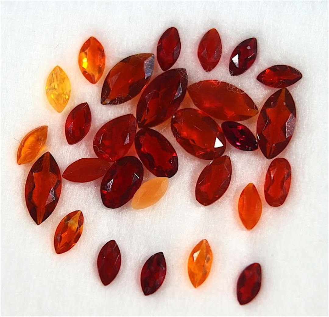 2.30 ct Rare Collection of Mexican Fire Opal - Faceted- 0.46 g