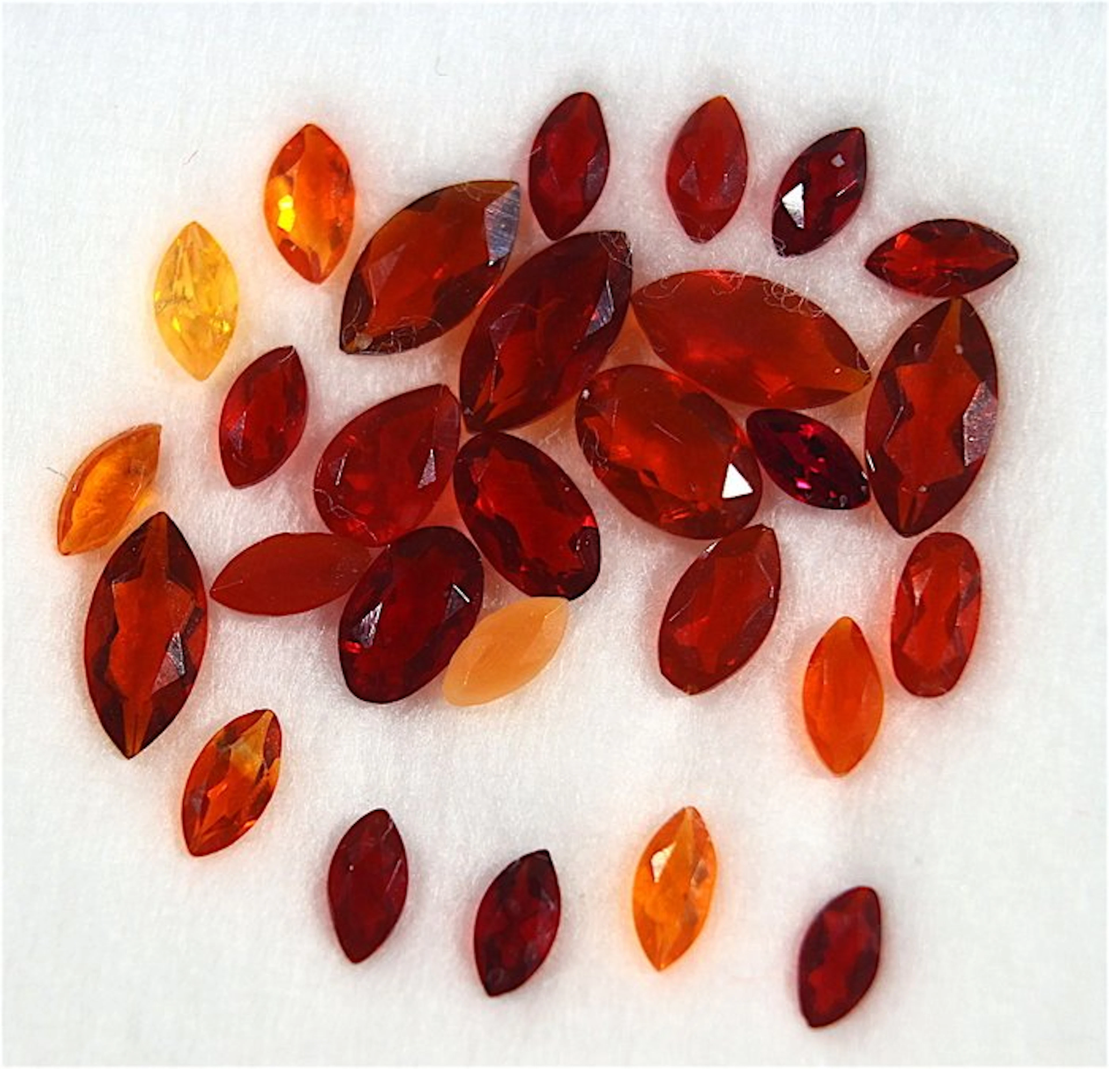 2.30 ct Rare Collection of Mexican Fire Opal - Faceted- 0.46 g