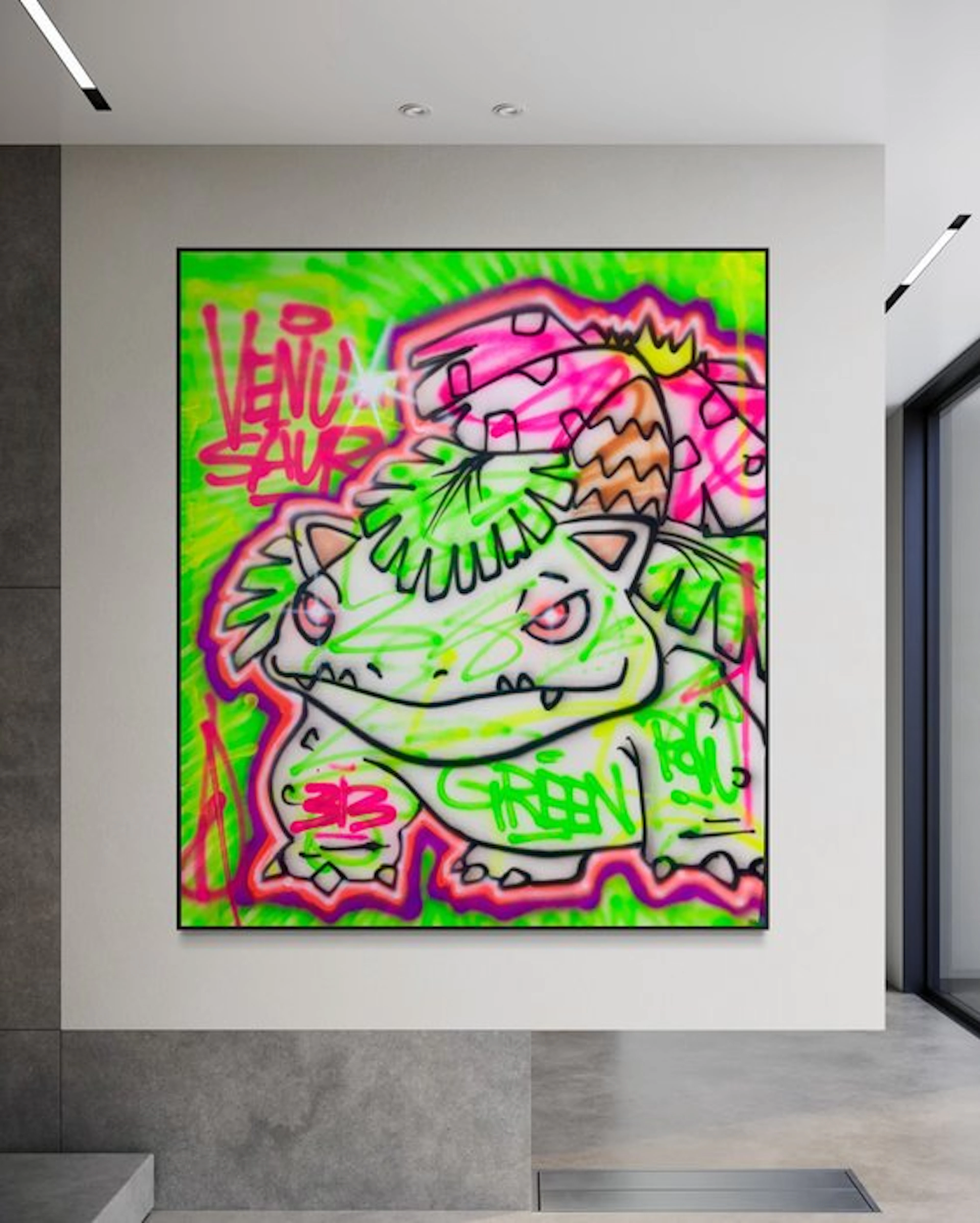 Outside313 - Venusaur - Green graffiti Pokémon