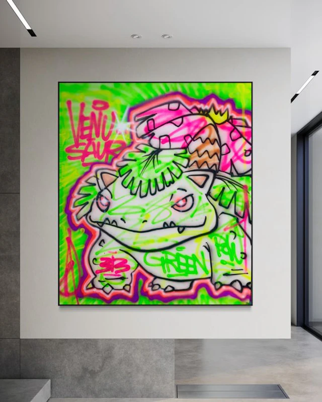 Outside313 - Venusaur - Green graffiti Pokémon