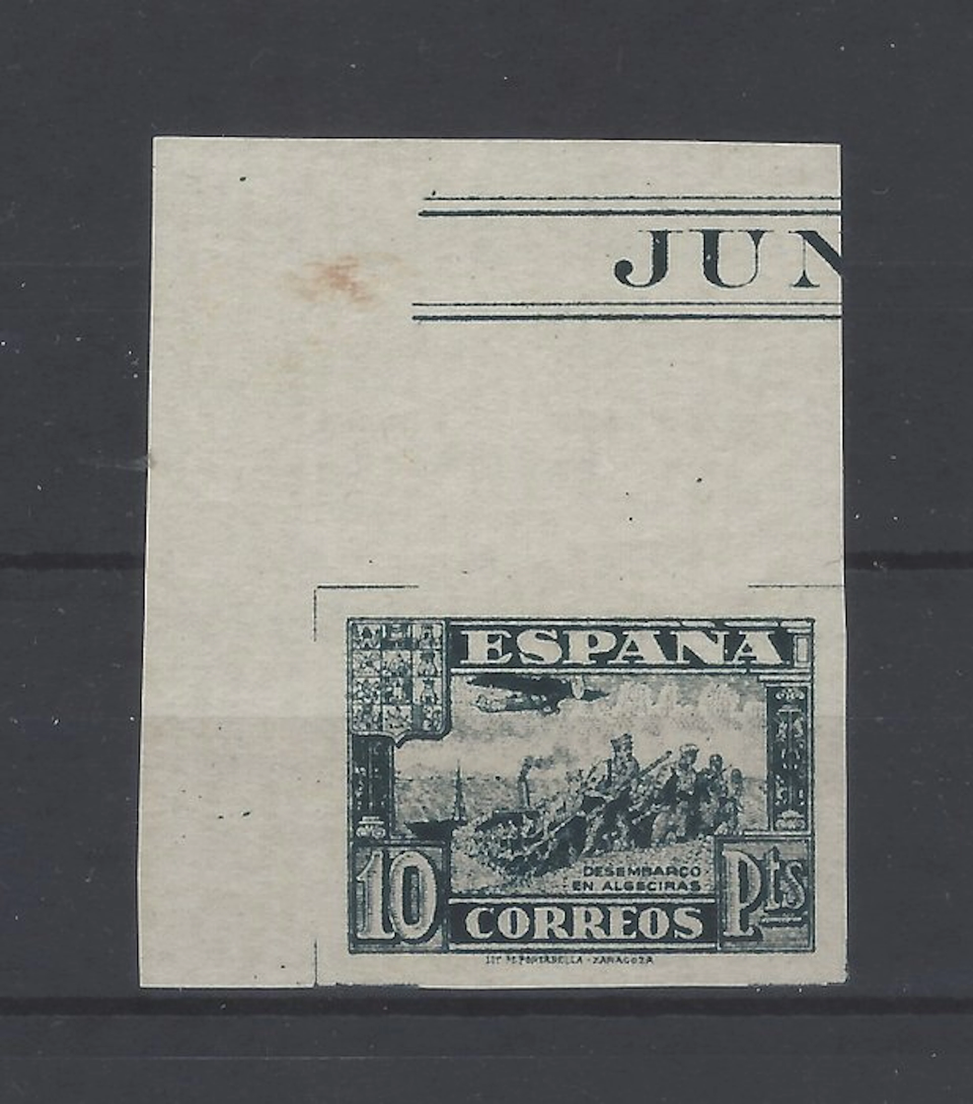 Spain 1936 - Defense Board - color error - Edifil Esp. nº 813ccbs