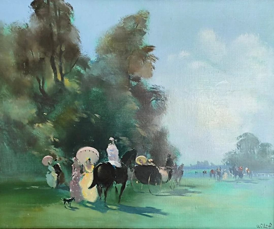 Willef Pierre (XX) - Promenade au parc