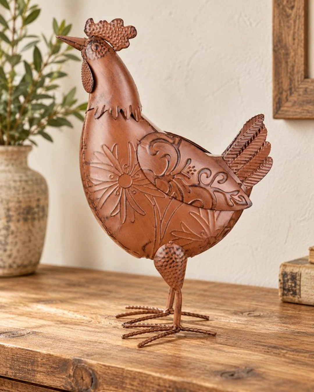 Figure - A rooster - Iron, Metal
