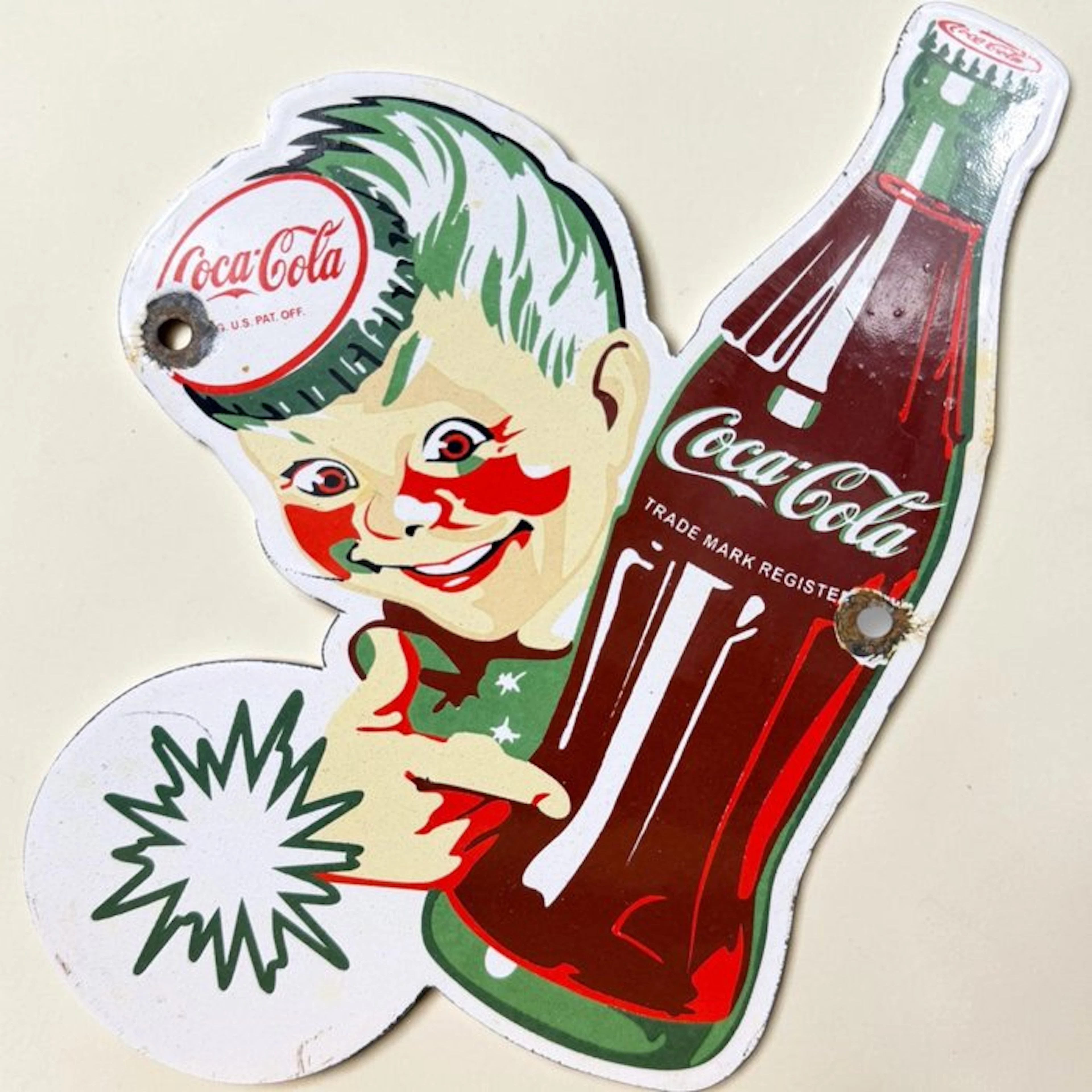 Coca-Cola - Enamel plate - Enamel