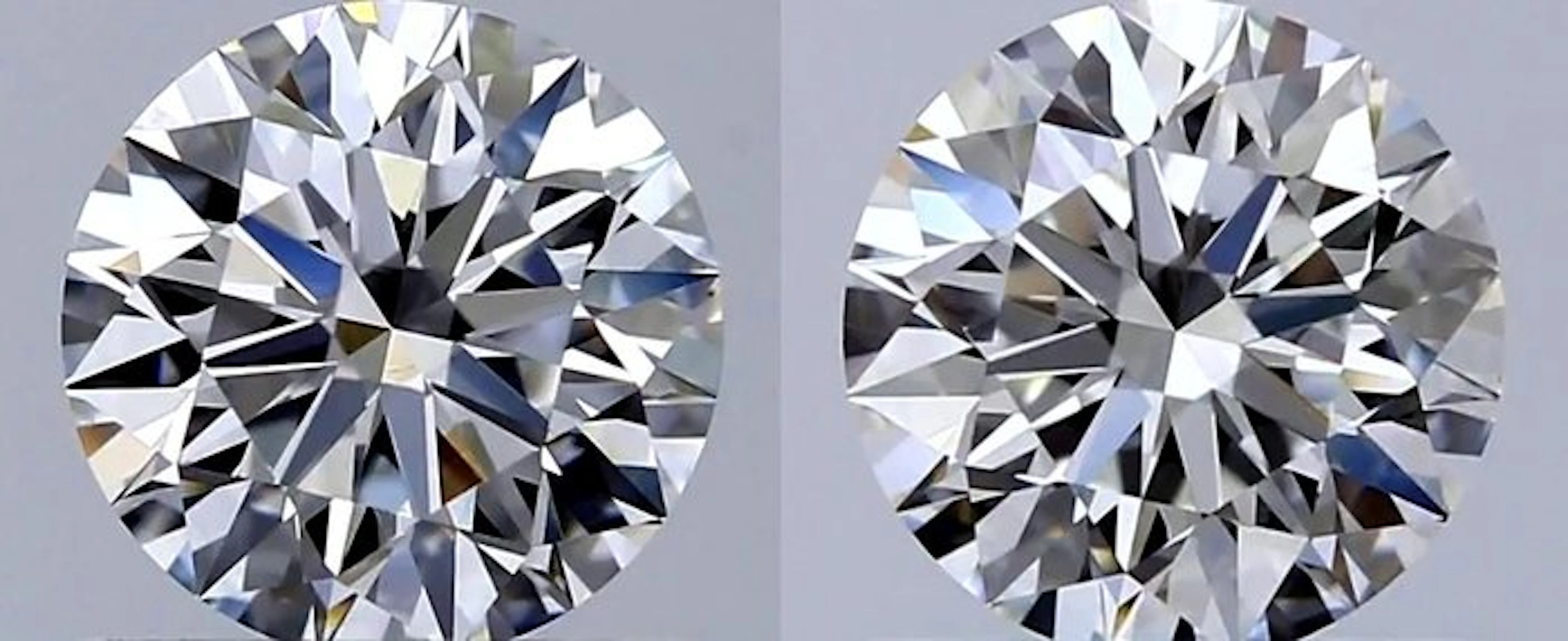 2 pcs Diamond (Natural) - 0.86 ct - Round - F - VVS2...