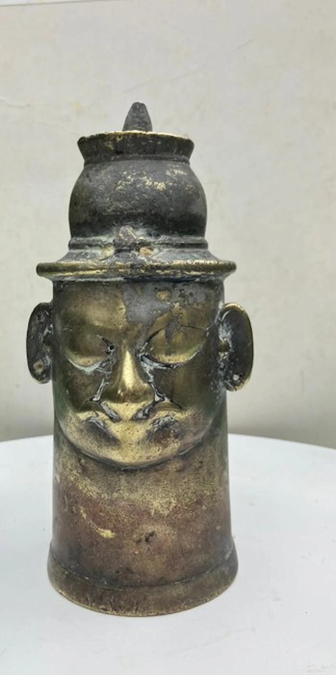 India Bronze Mukhalinga - 17 cm