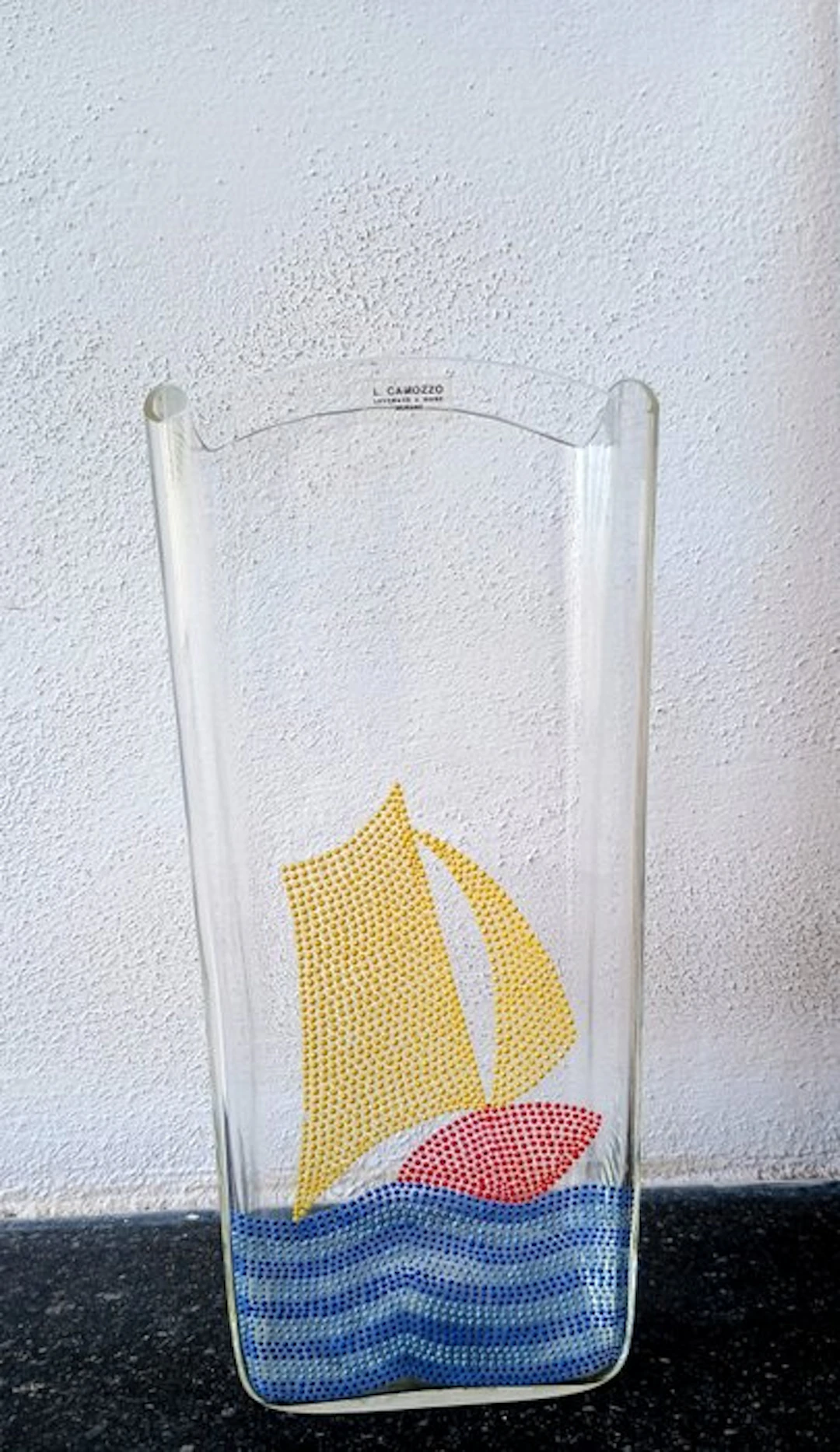 L. Camozzo murano - scuola di murano - Flower pot - flower vase - Glass