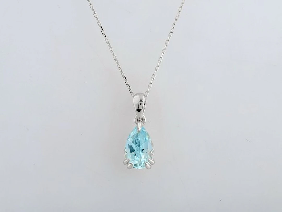 No reserve price - Necklace with pendant - 14 kt. White gold - 1.44ct.