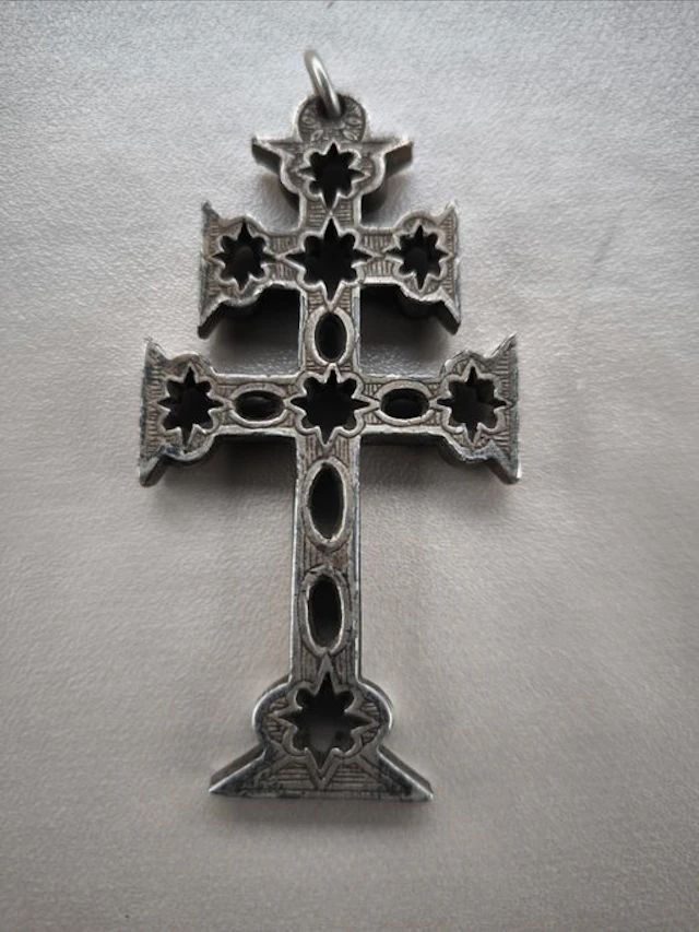 Ancient reliquary cross - Antique - Metal