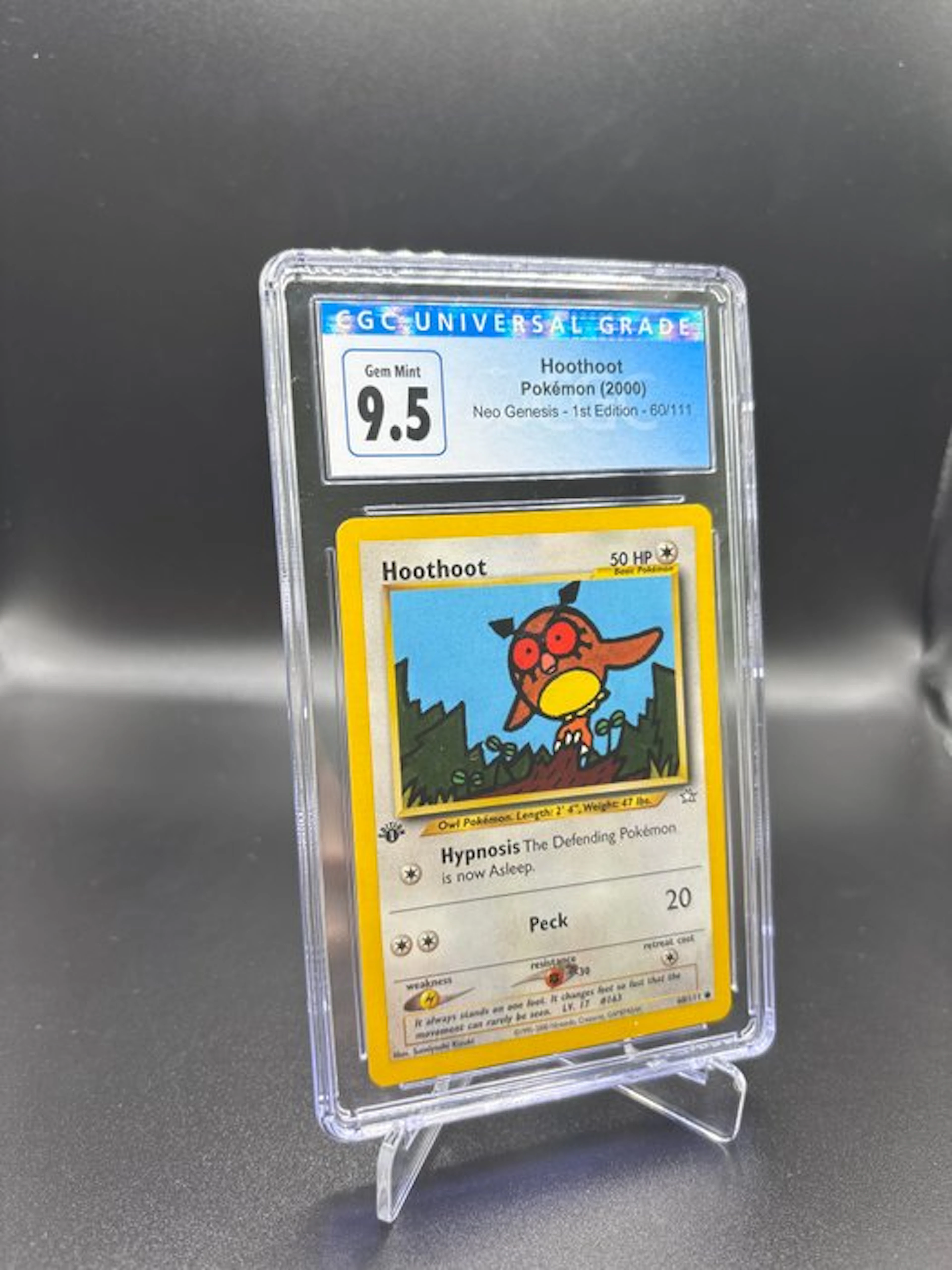 Pokémon - 1 Graded card - Hoothoot 60 Neo Genisis First edition - CGC 9.5