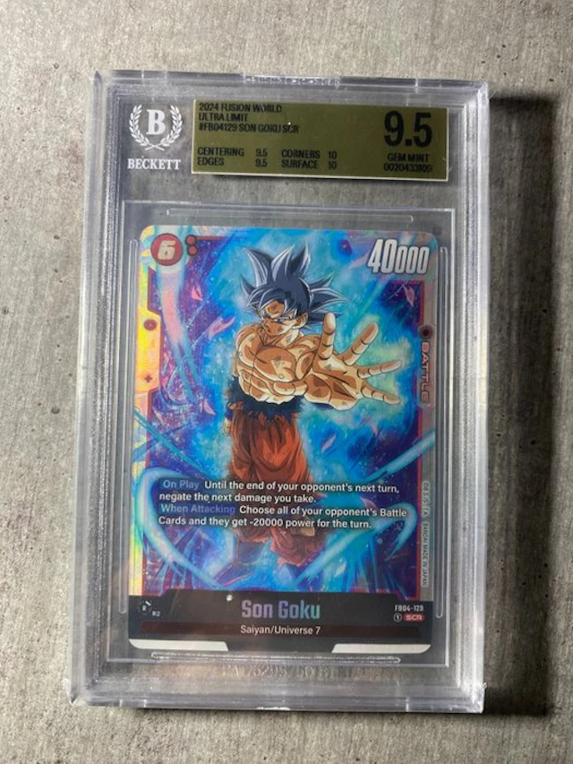 Bandai - 1 Graded card - Dragon Ball - Son Goku FB04-129 Foil