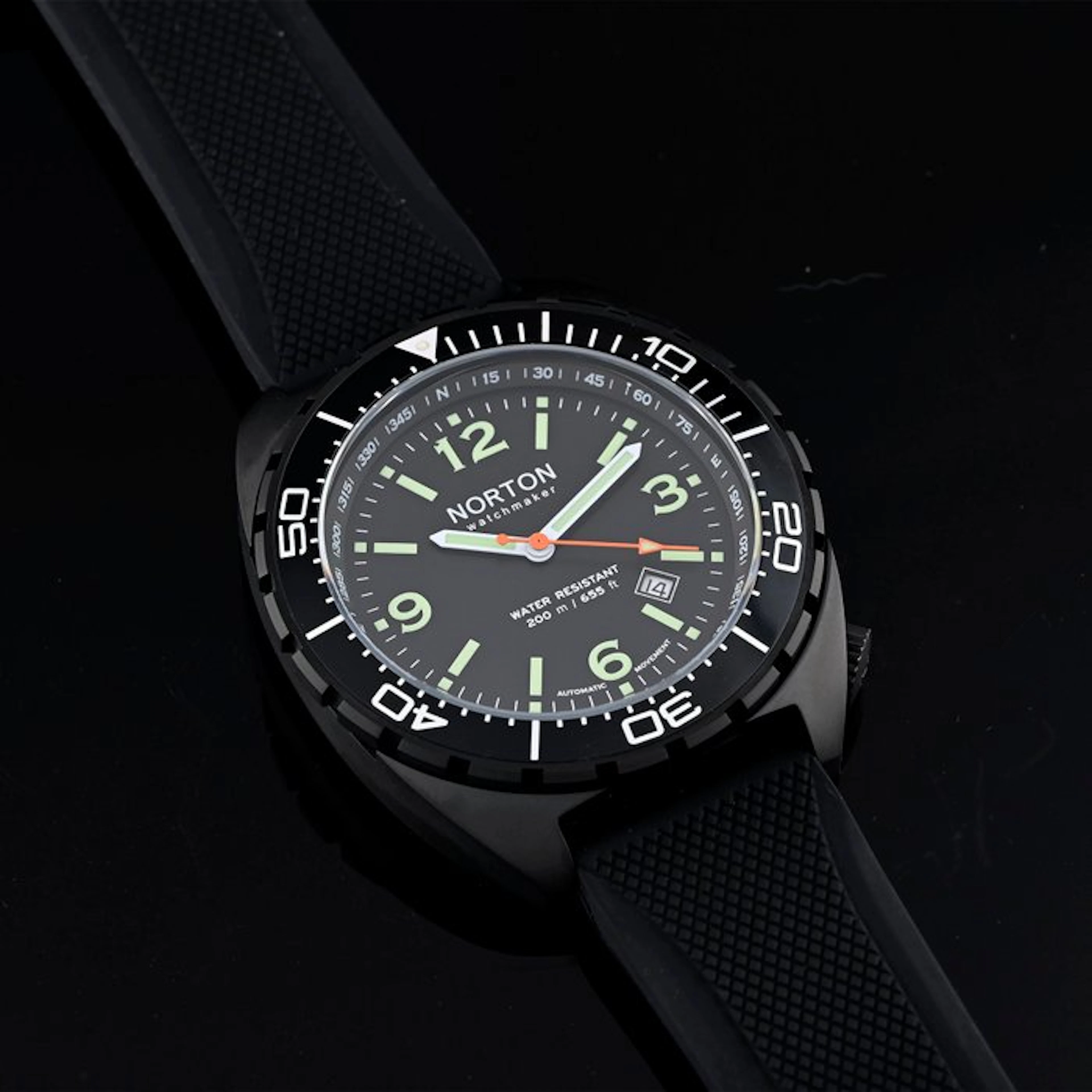 Norton - Marine Black - Automatic Diver 200M - PVD Nero...