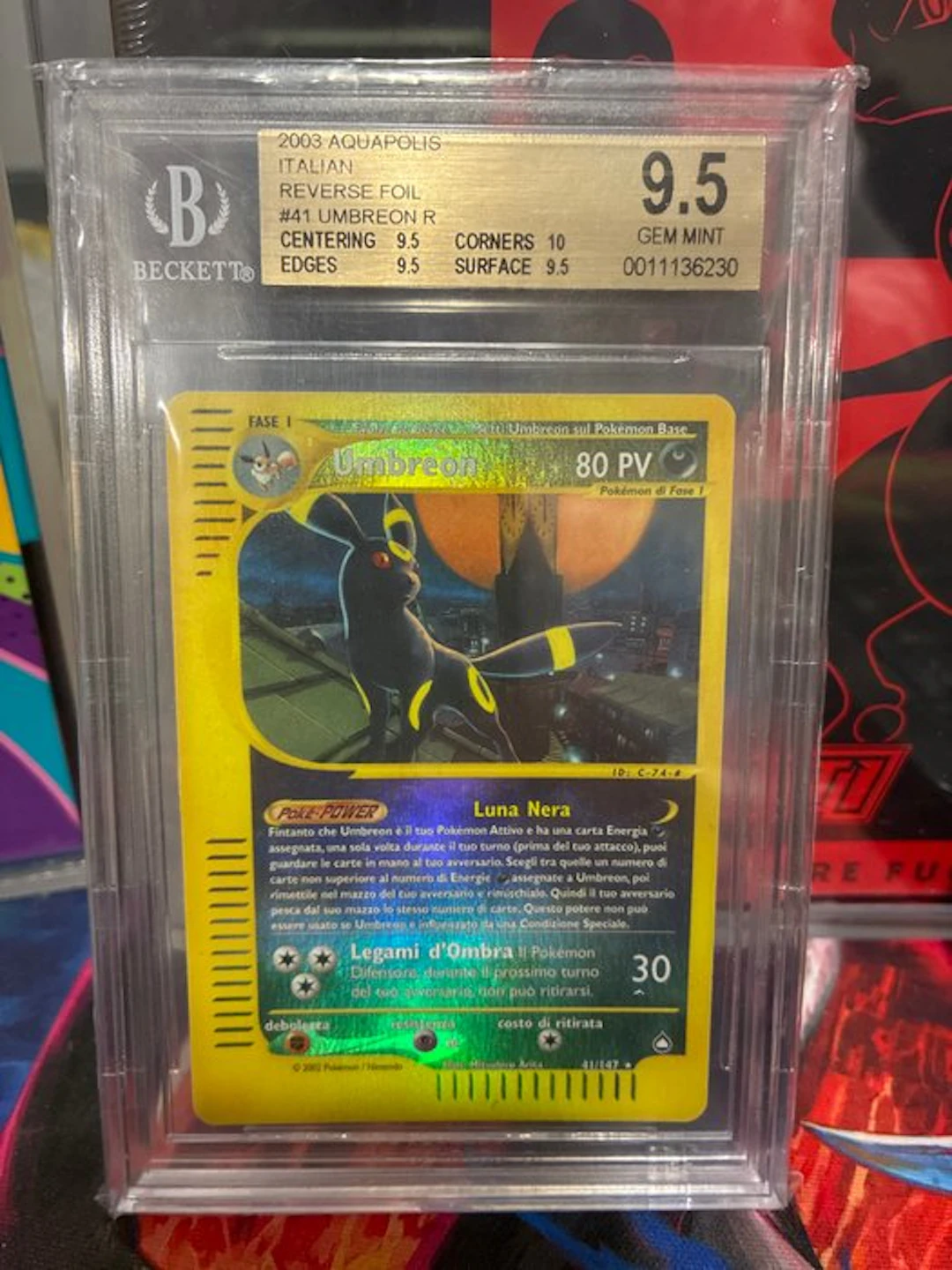 Pokémon - 1 Graded card - Umbreon 41 Foil - Beckett 9.5 - WOTC
