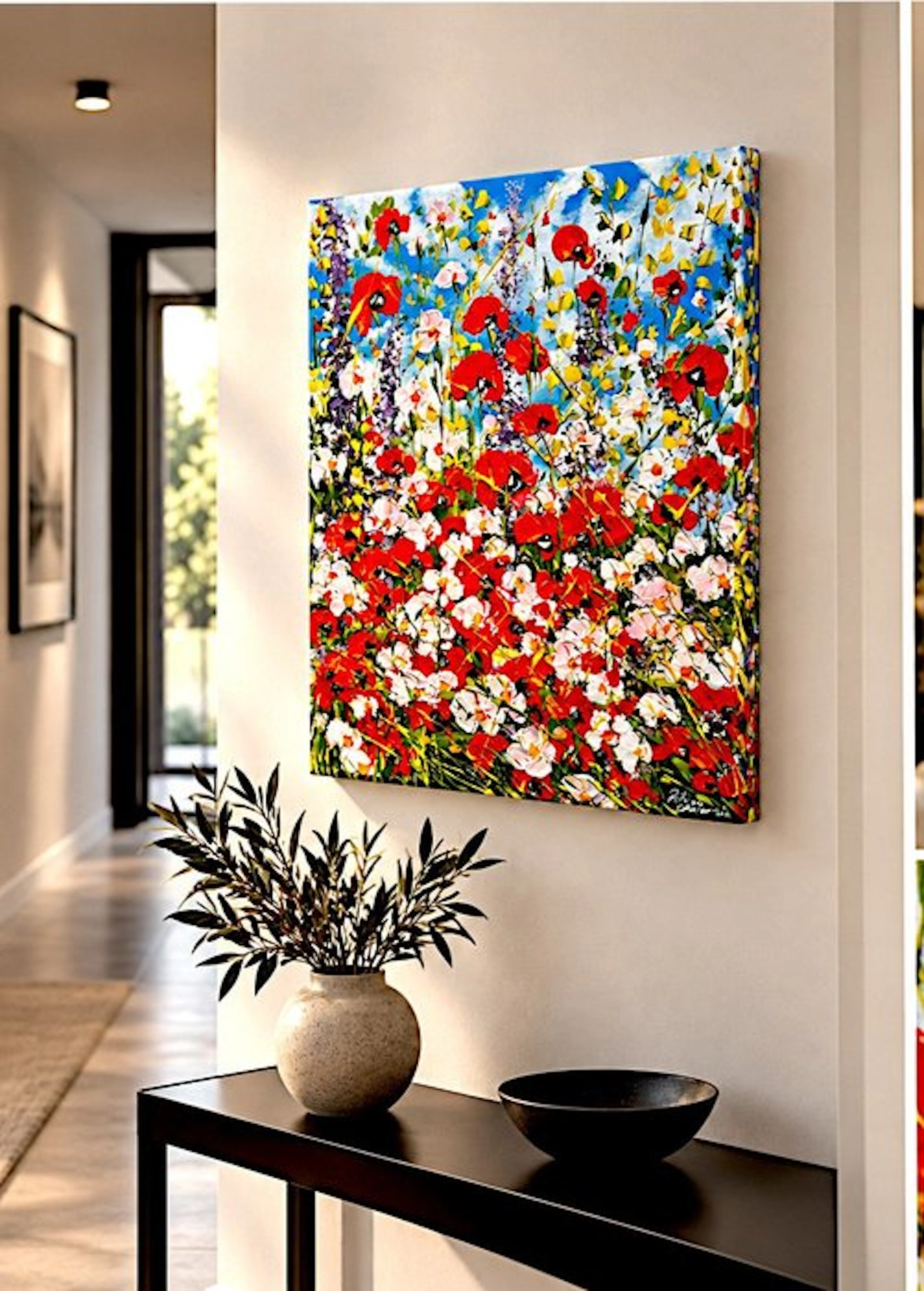 Patrizia Schüller - "Stolze Blütenpracht mit roten, lila und weißen Blumen"