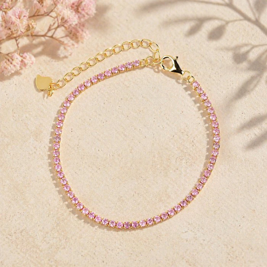 No reserve price - Bracelet Silver - Sapphire - Certified