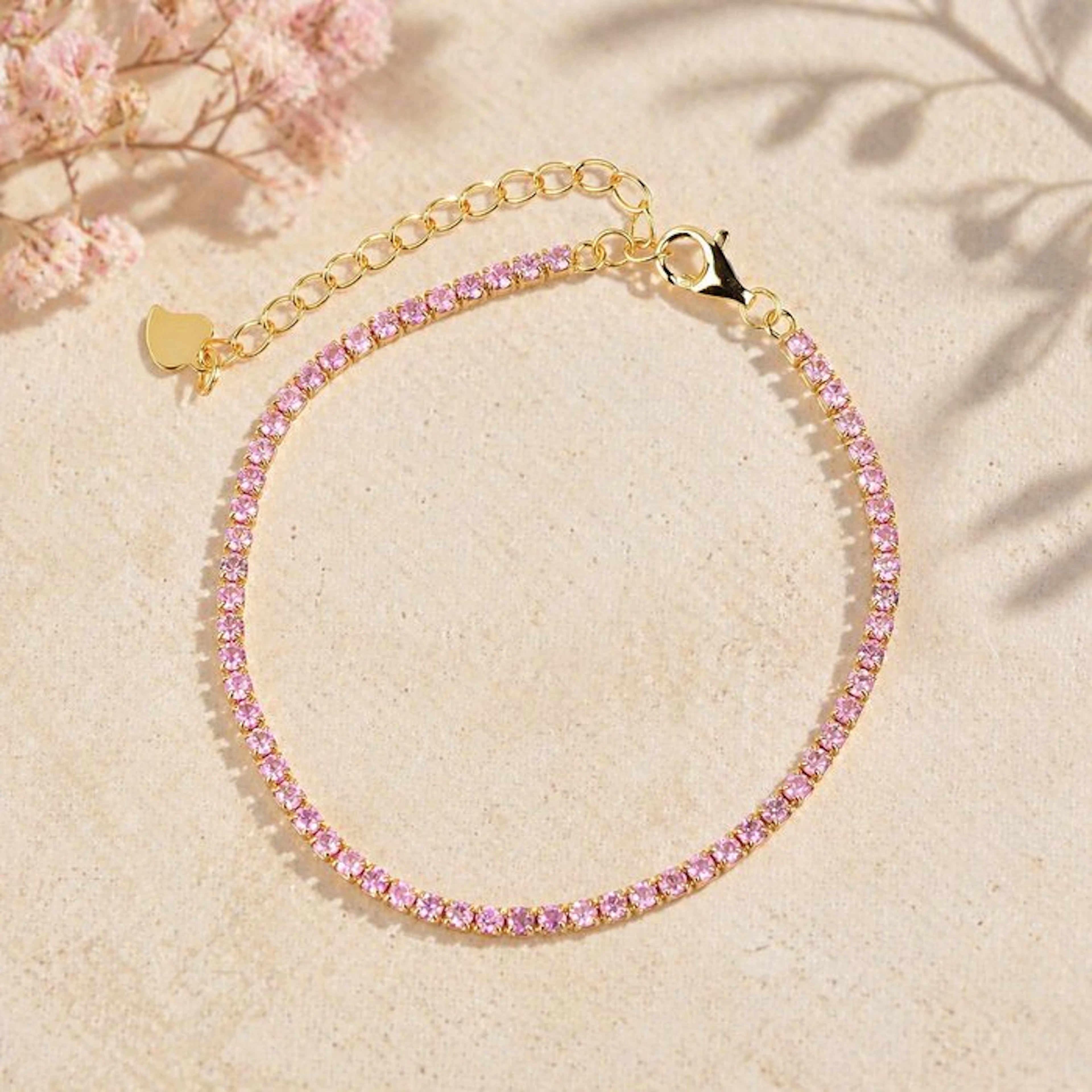 No reserve price - Bracelet Silver - Sapphire - Certified