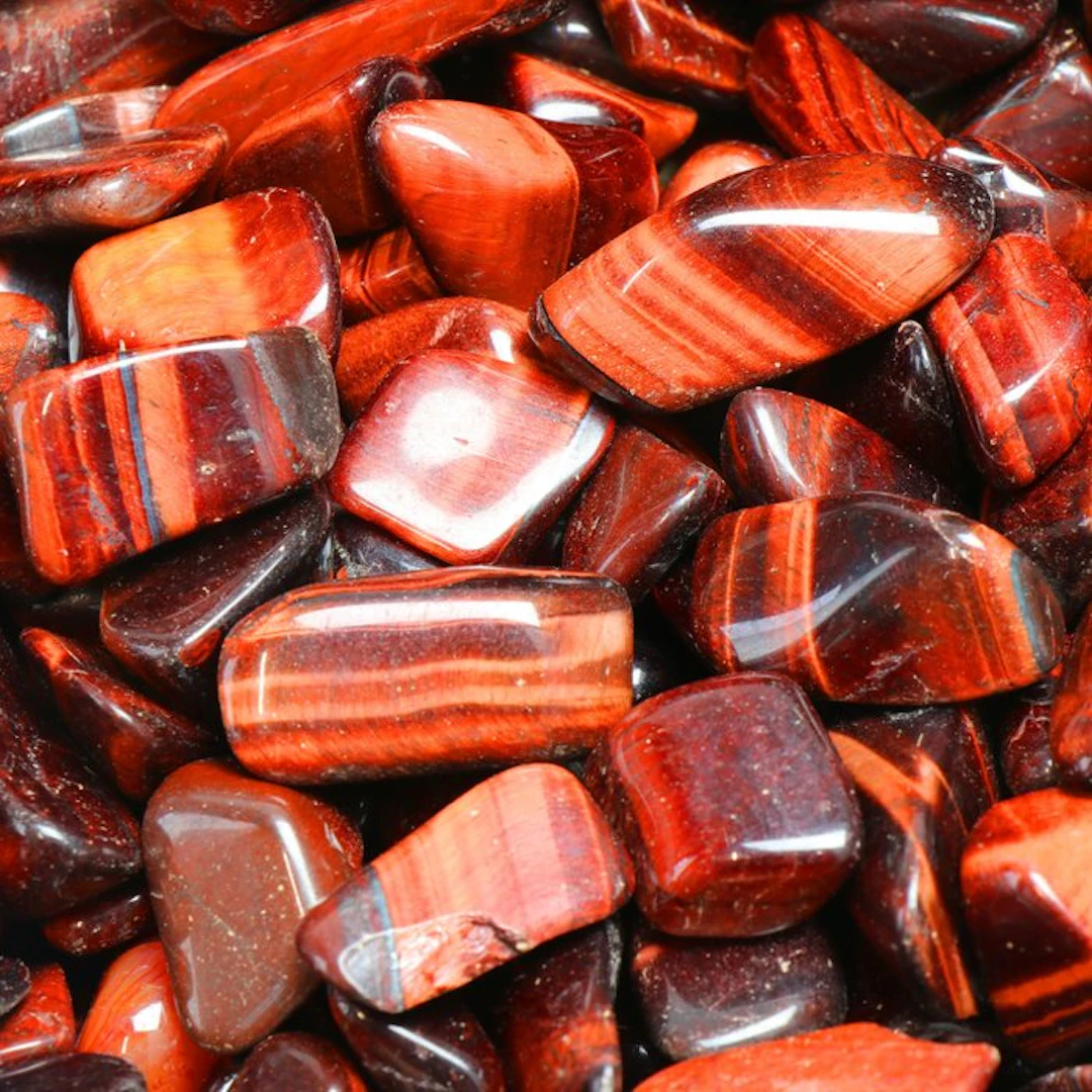 New! - AAA Quality - Red Falcon Eye - Tumbled Stones - Wholesale Lot- 1 kg
