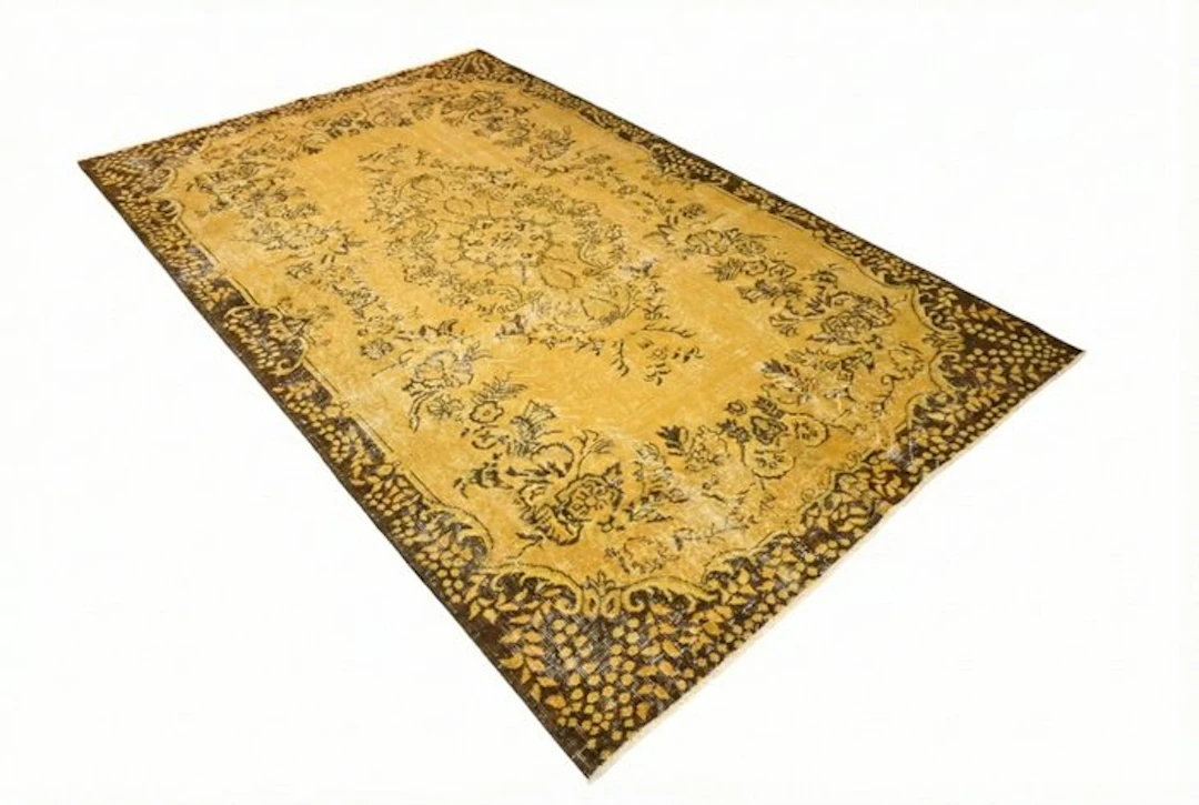 'Gold' Yellow vintage - Rug - 270 cm - 170 cm - with certificate