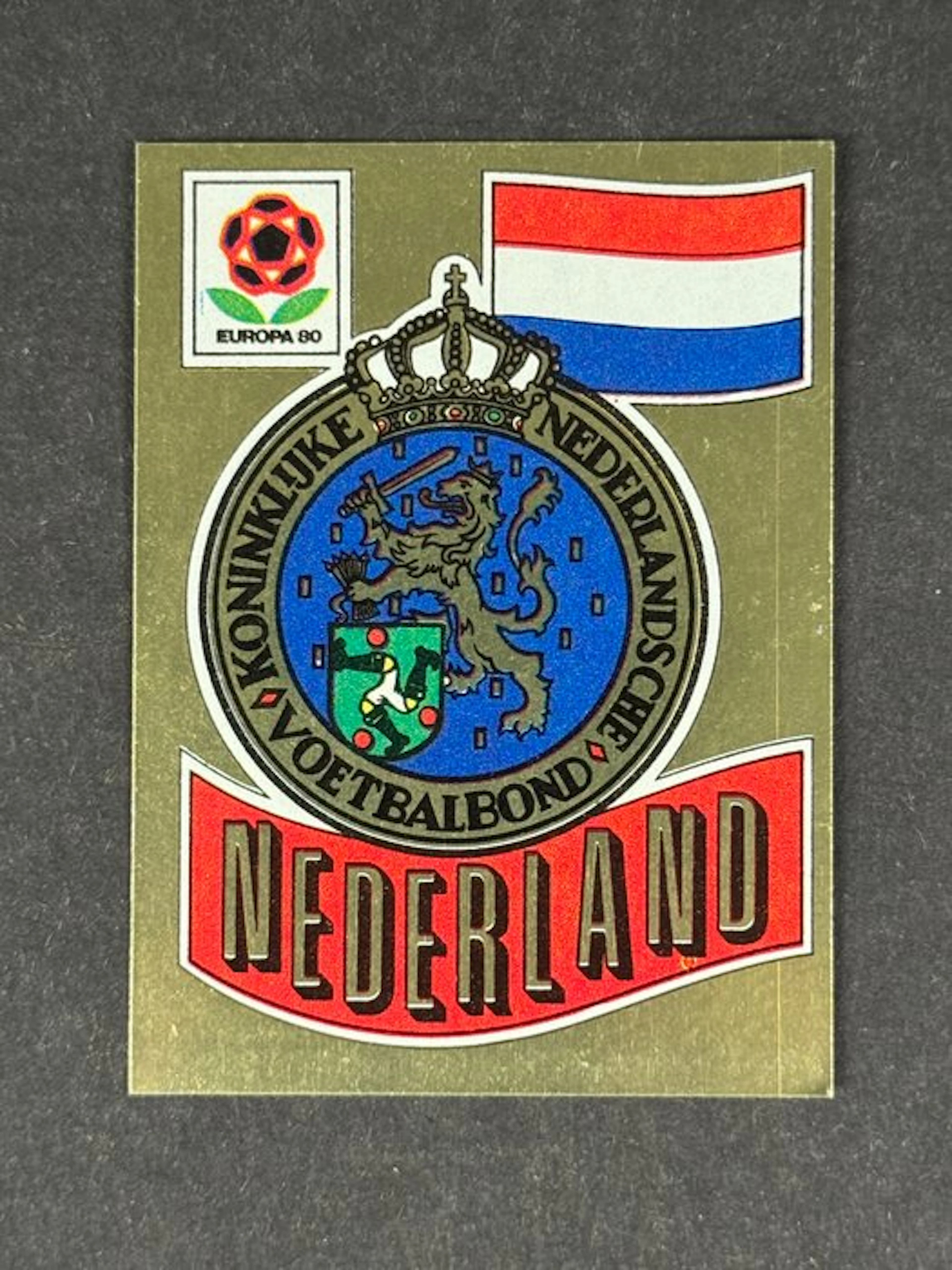 1980 Panini #56 Europa 80 - Badge: Nederland - 1 Sticker - Mint (M)
