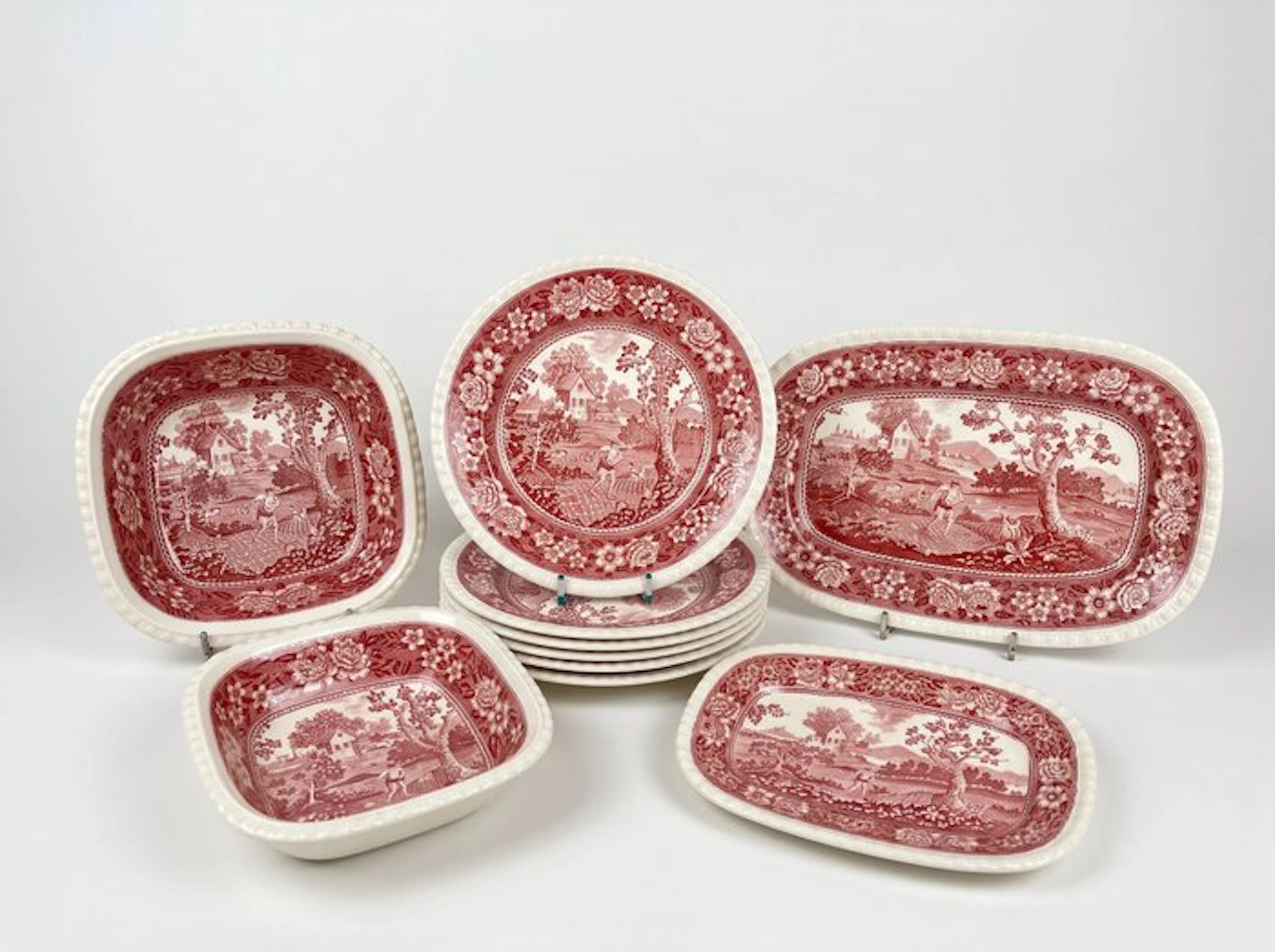 Villeroy & Boch - Dinner set - Porcelain, Rusticana decor red