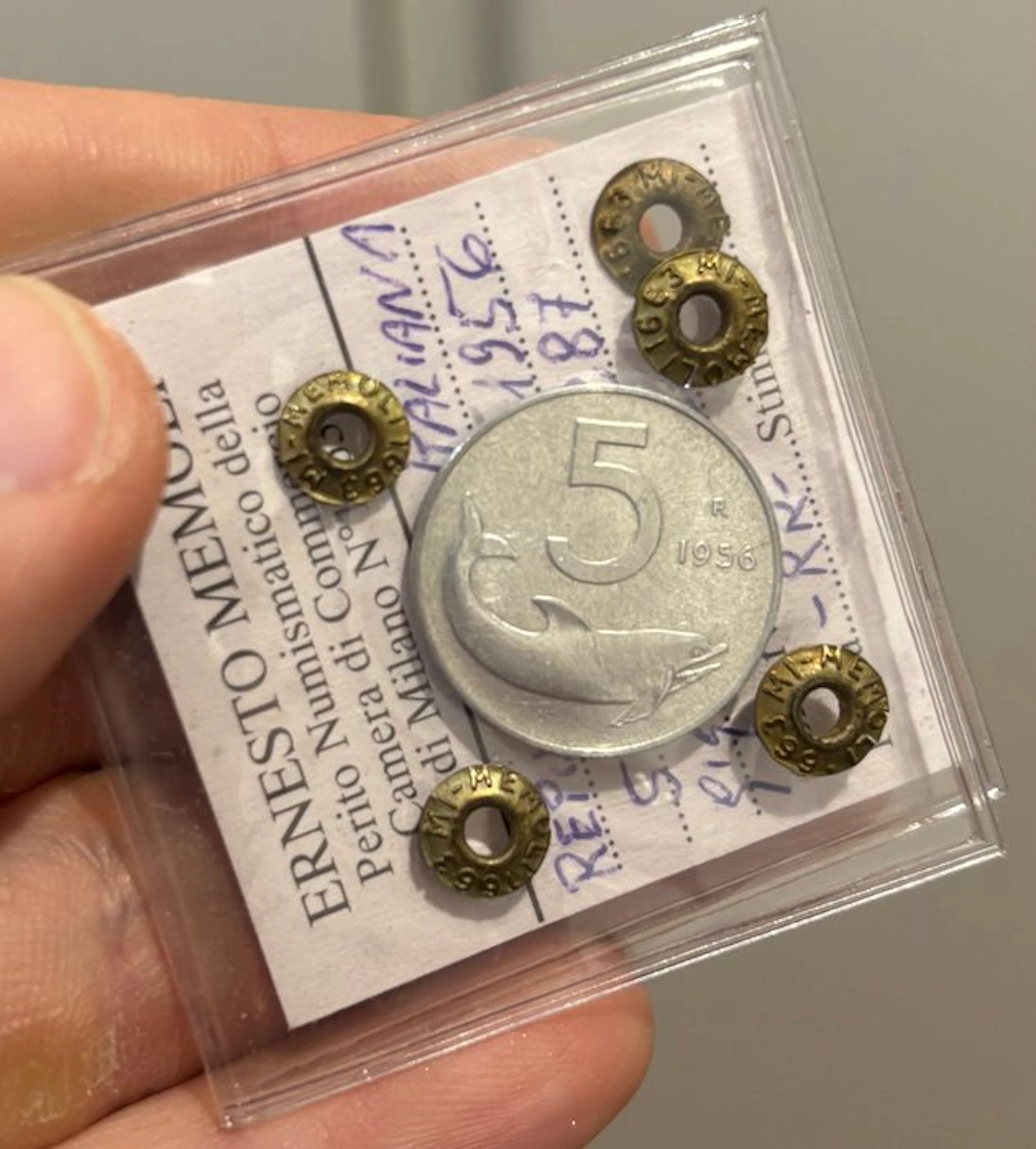 Italy. 5 Lire 1956 "Delfino" (No reserve price)