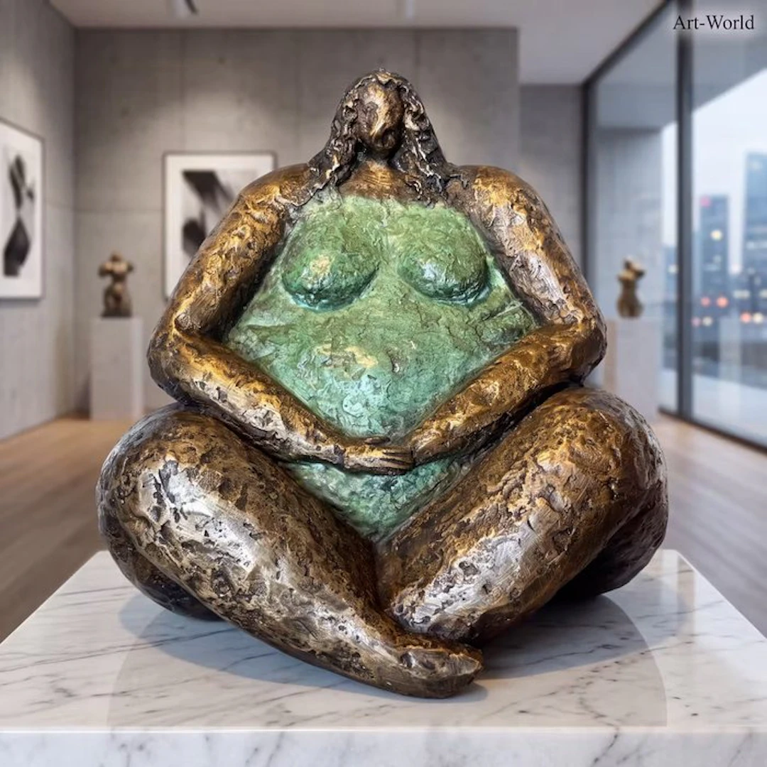 Statue, Exclusief bronzen sculptuur (6 KG) van een...