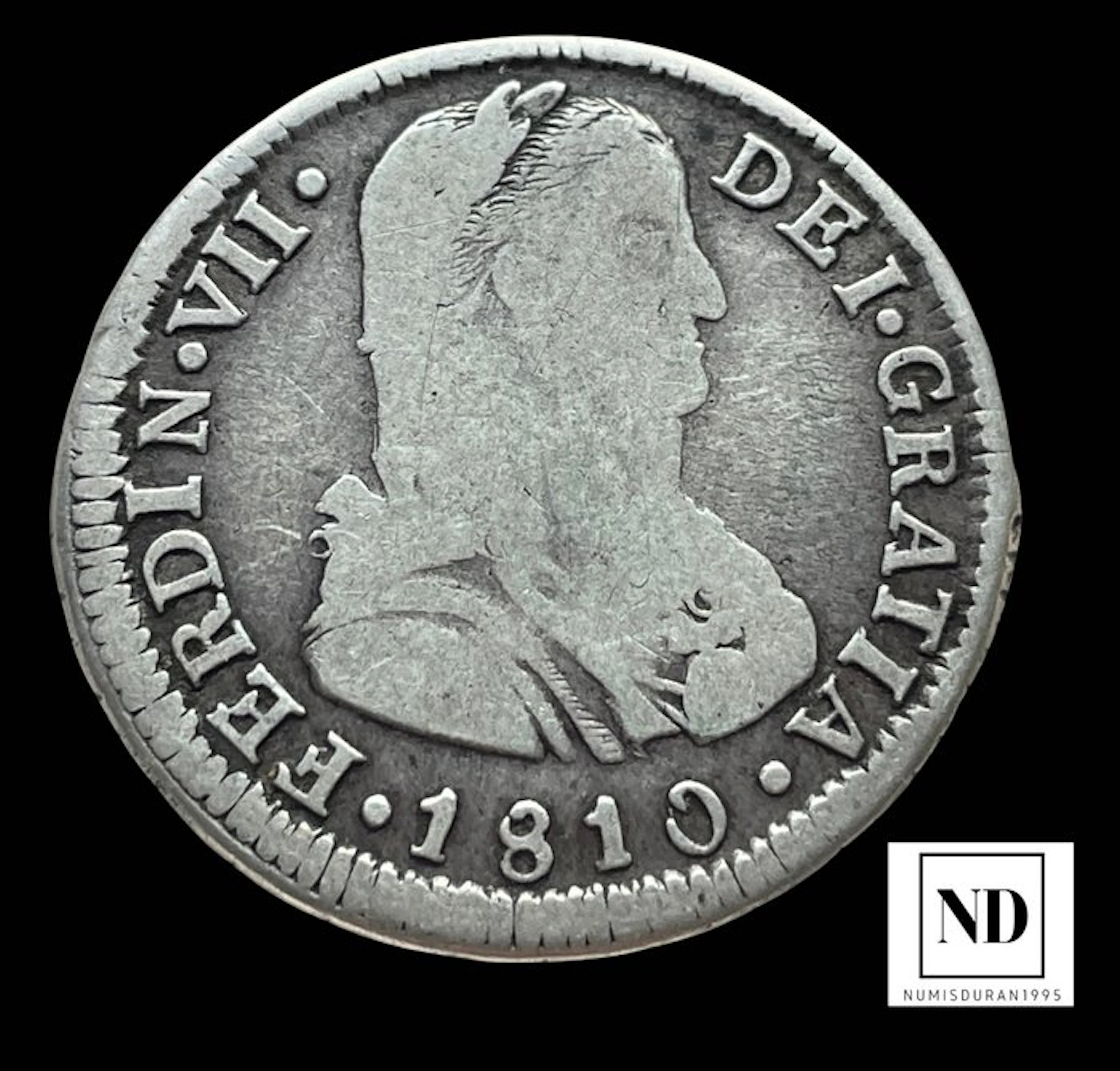 Spain. Fernando VII. 2 Reales 1810 - Santiago FJ